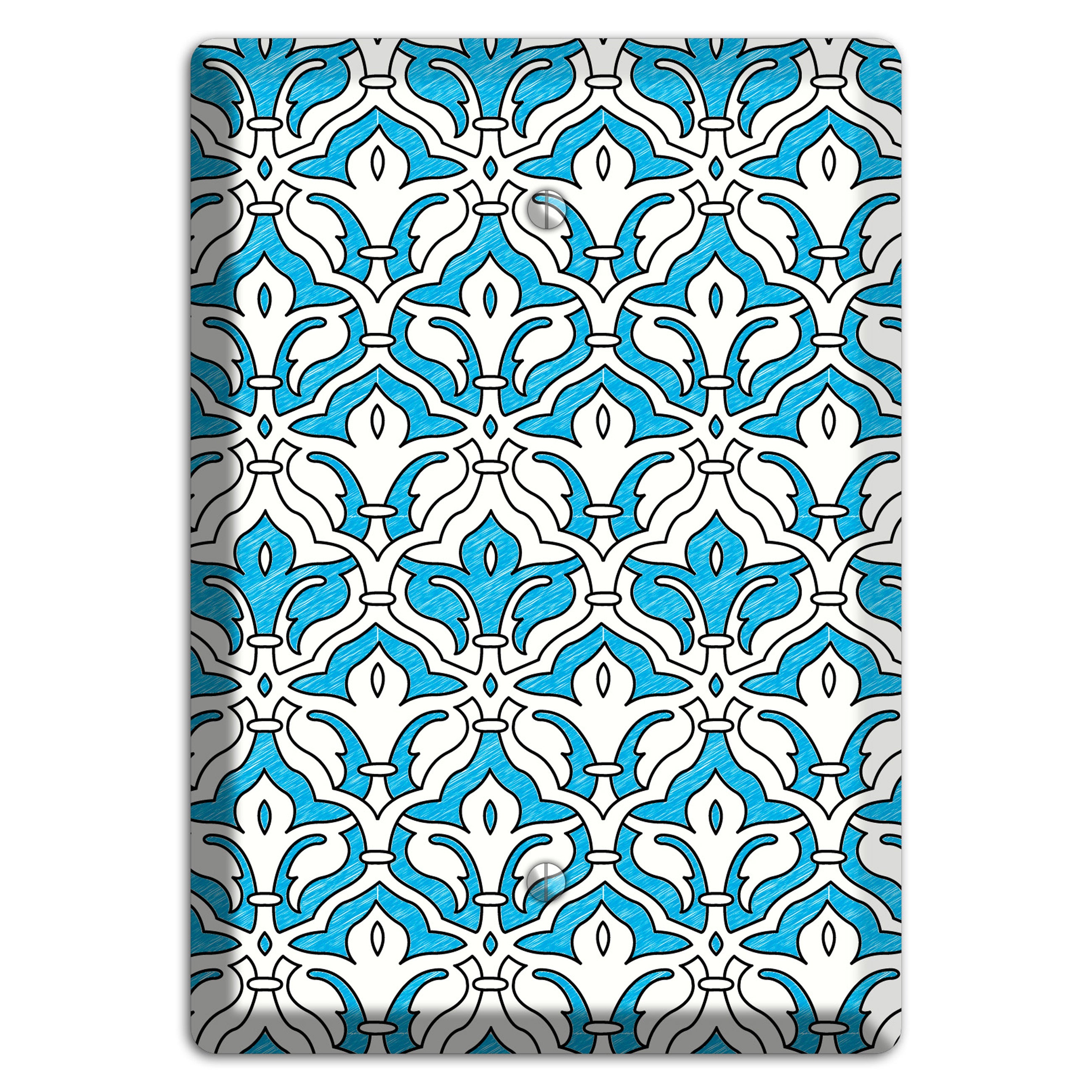 Blue Scallop Tapestry Blank Wallplate
