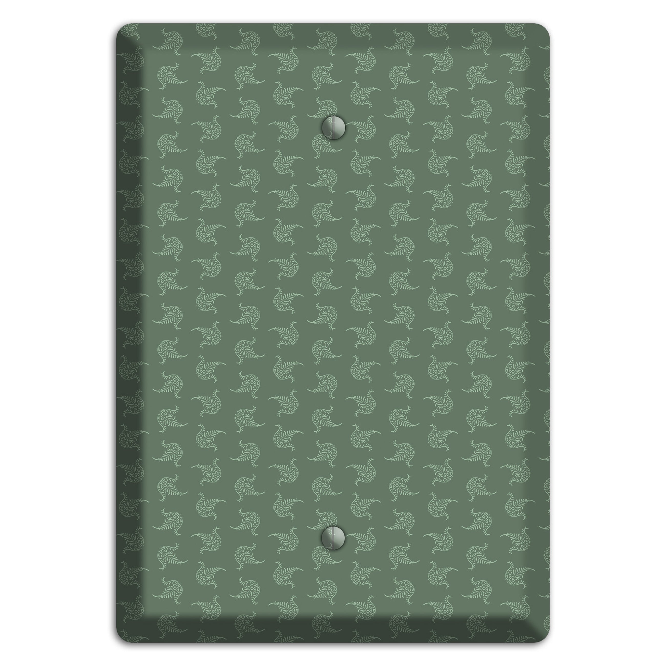 Moss Tiny Trefoil Cartouche Blank Wallplate