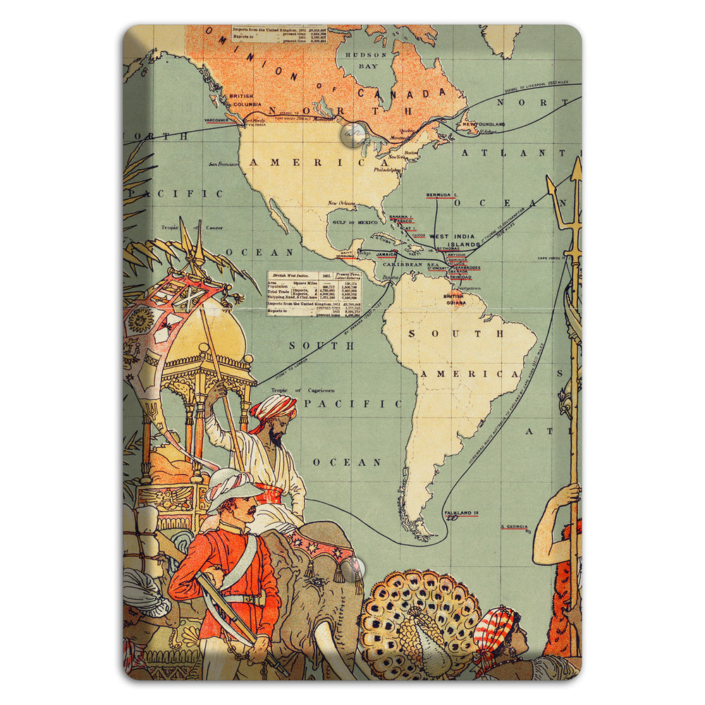 Map of Americas Blank Wallplate