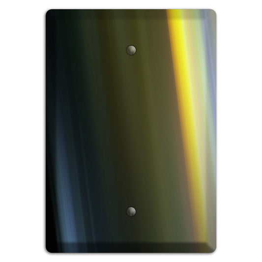 Black with Yellow Ray of Light Blank Wallplate