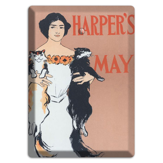 harpers Magazine Vintage Poster Blank Wallplate