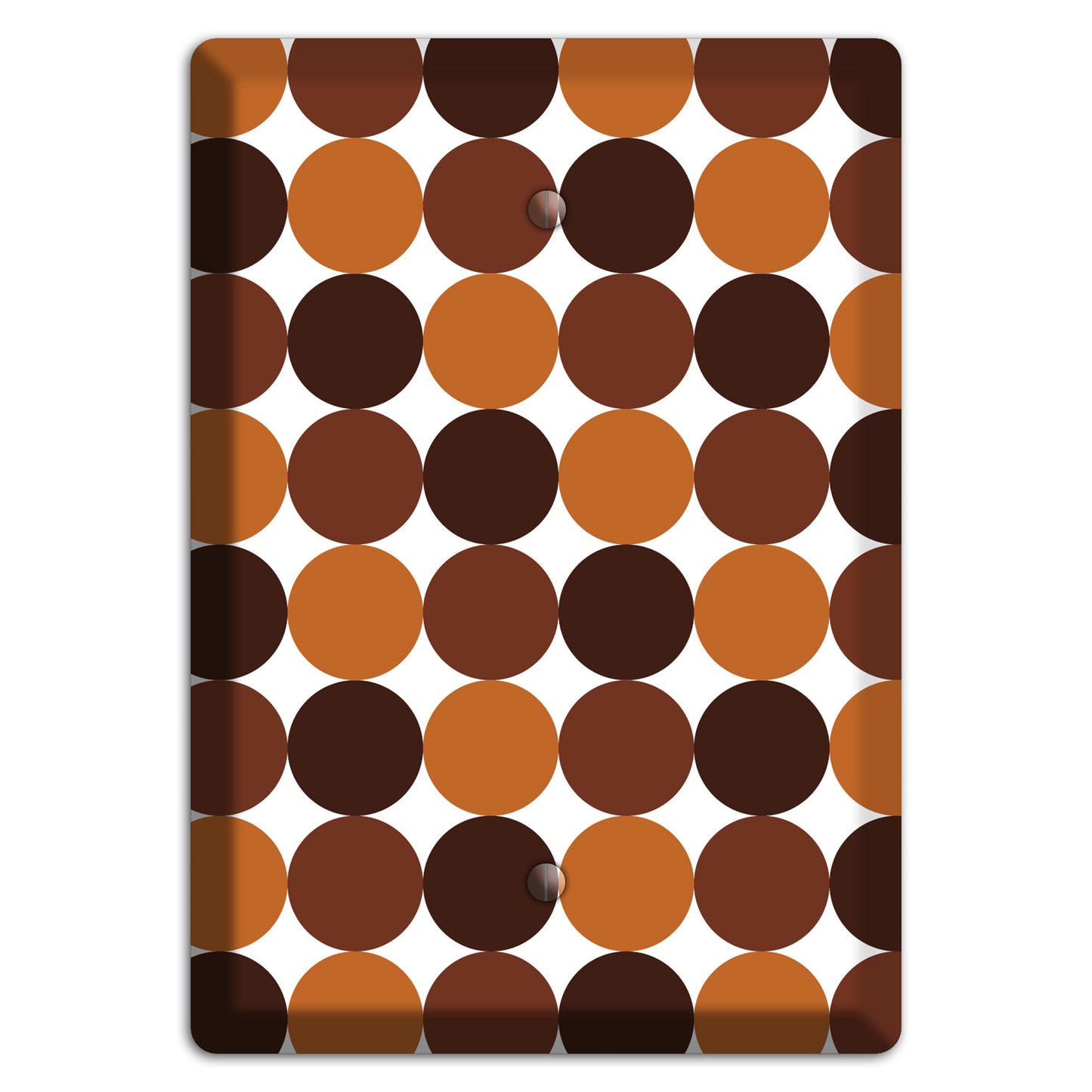 Multi Brown Tiled Dots Blank Wallplate