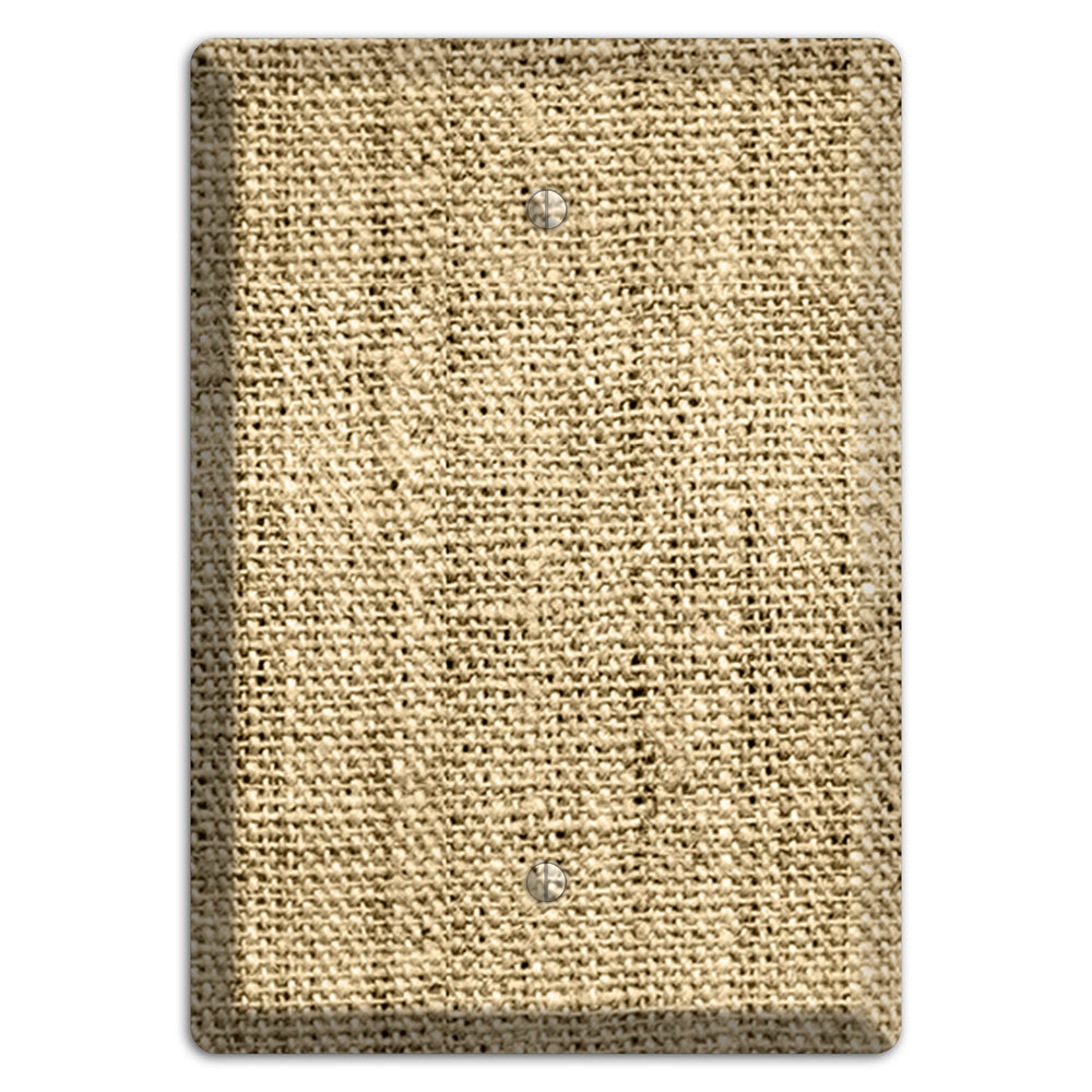 Indian Khaki Burlap Blank Wallplate