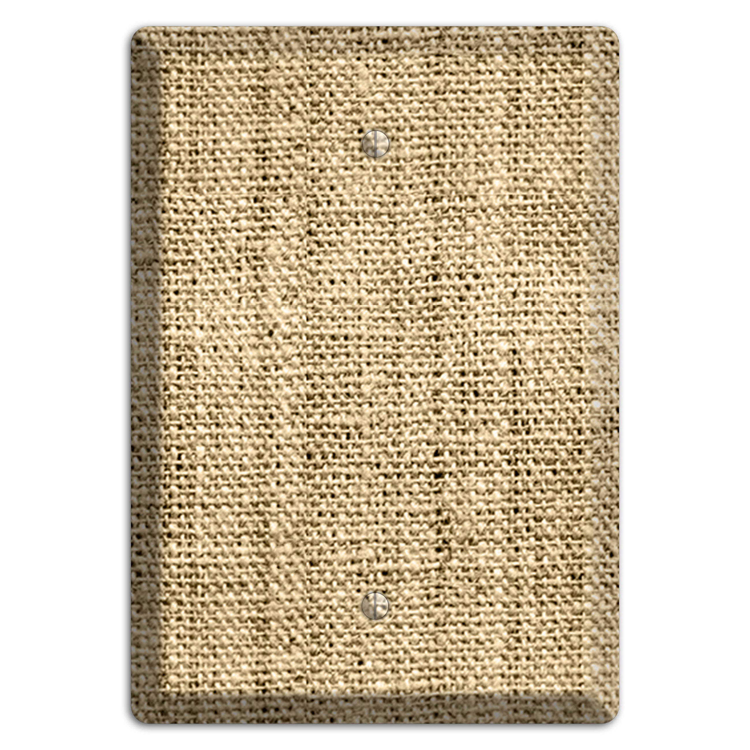 Indian Khaki Burlap Blank Wallplate