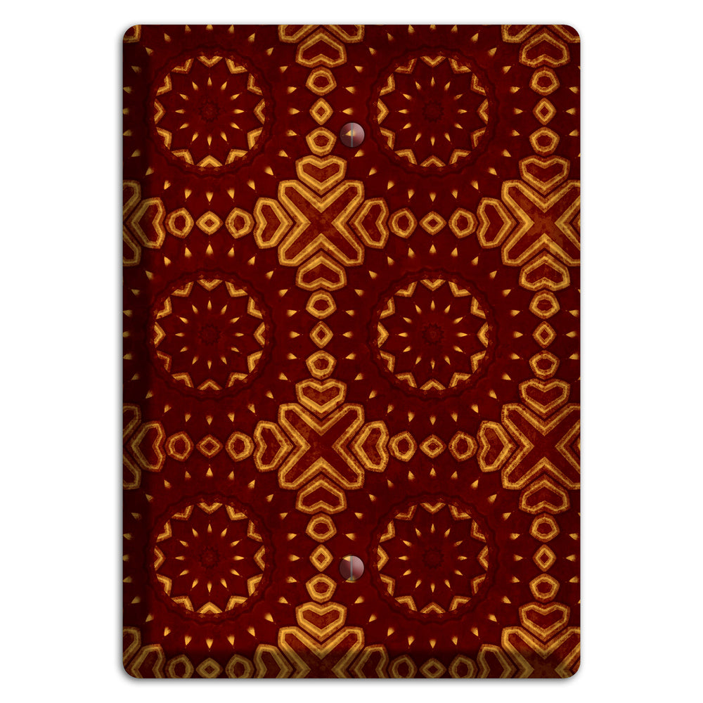 Maroon Grunge Suzani 3 Blank Wallplate