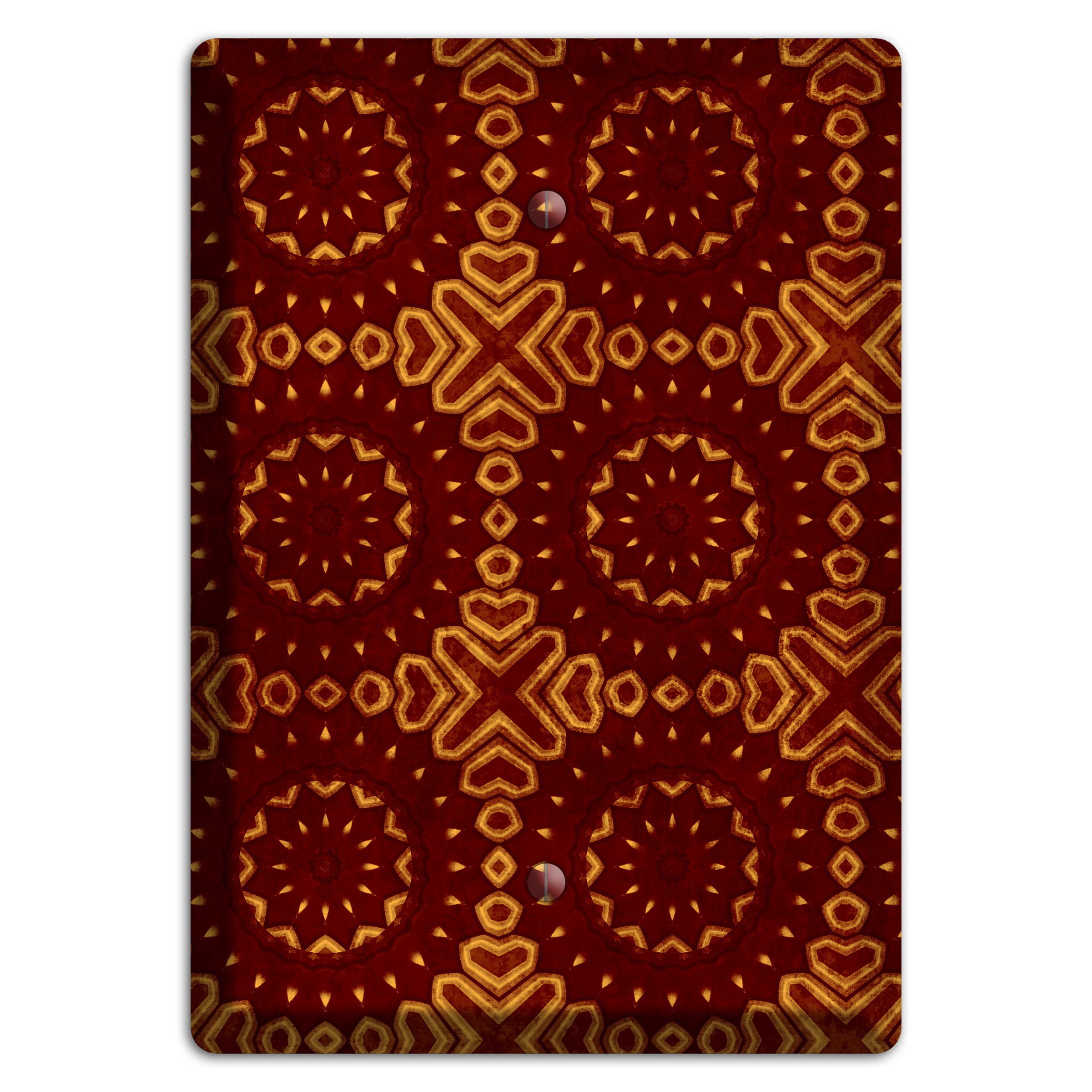 Maroon Grunge Suzani 3 Blank Wallplate