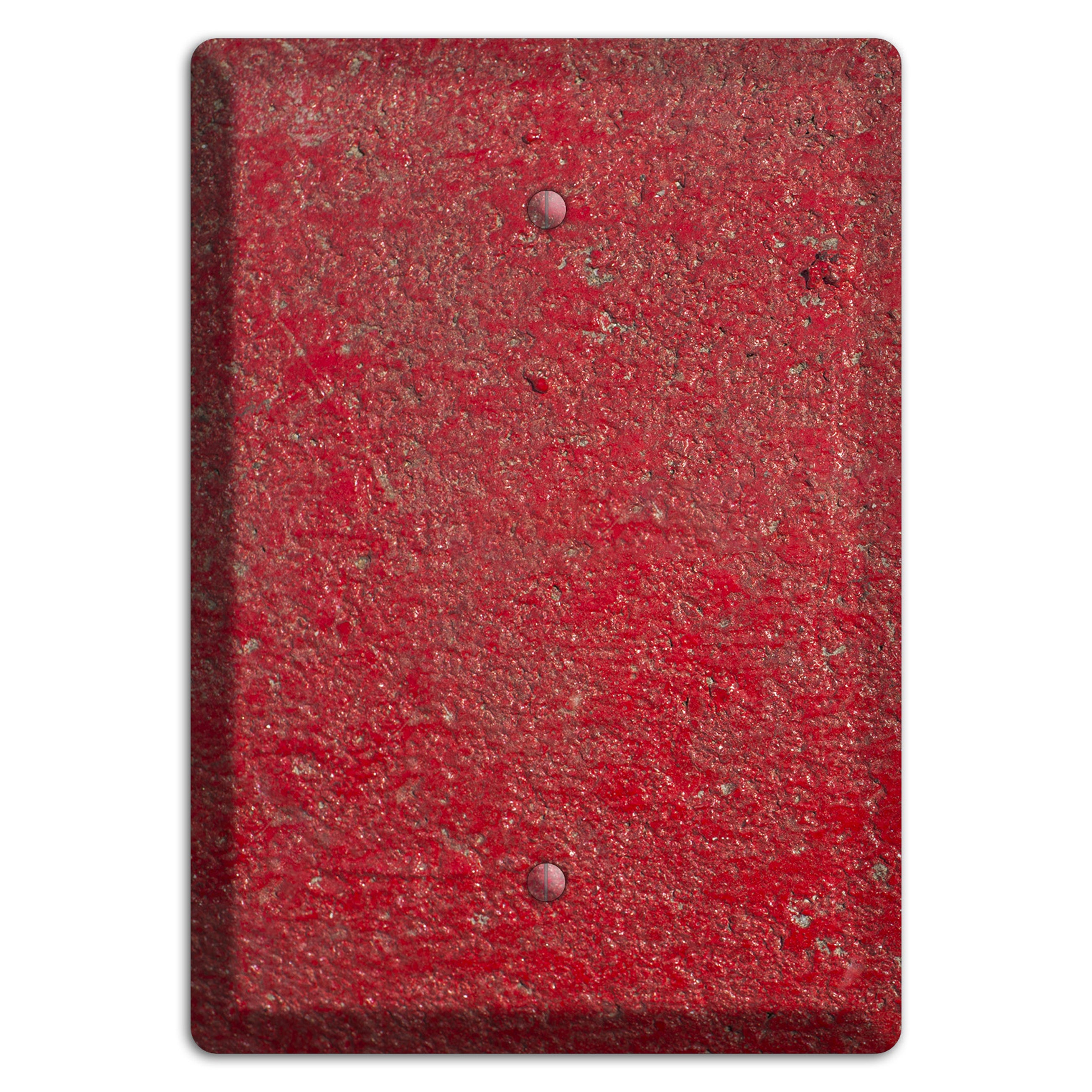 Red Concrete Blank Wallplate