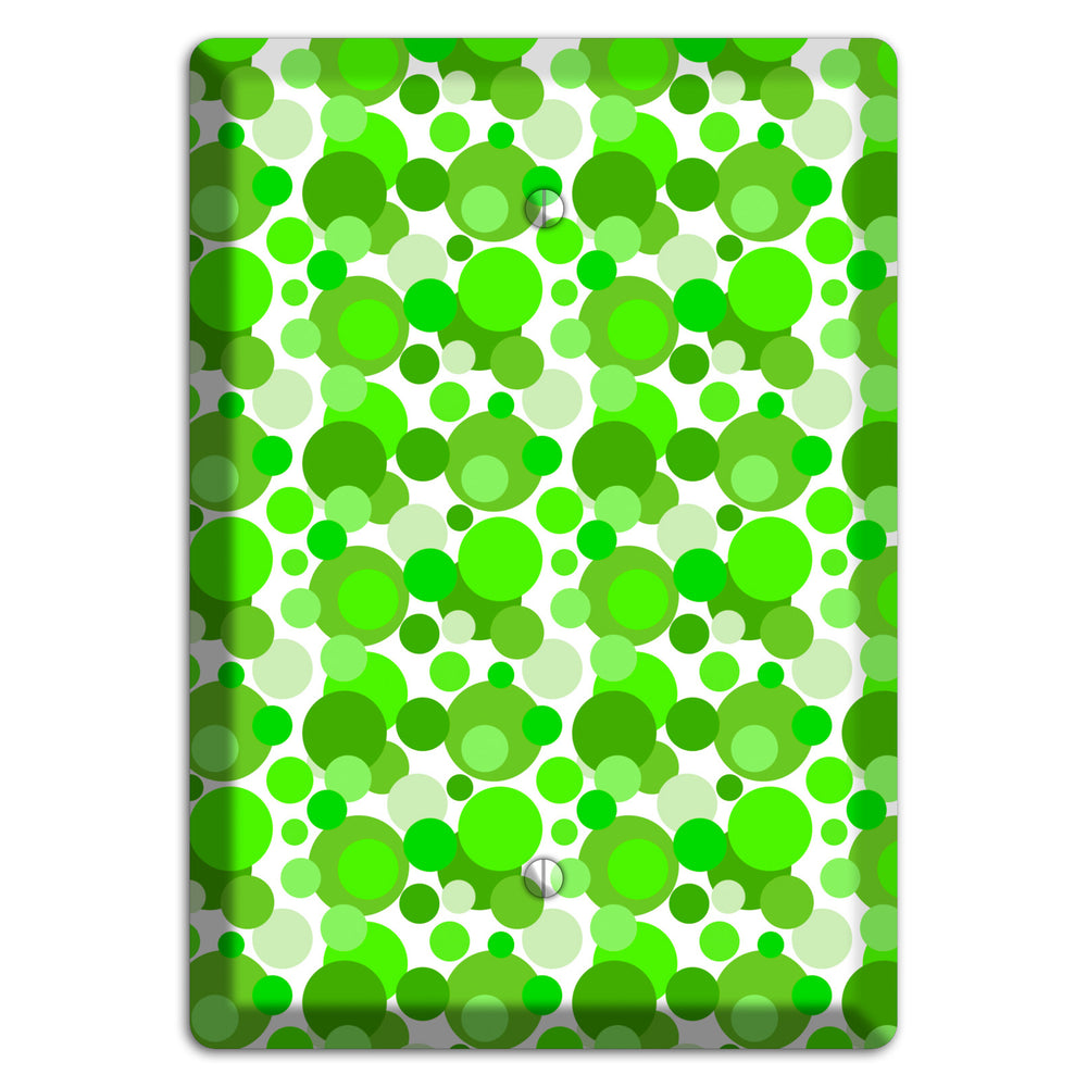 Multi Green Bubble Dots Blank Wallplate