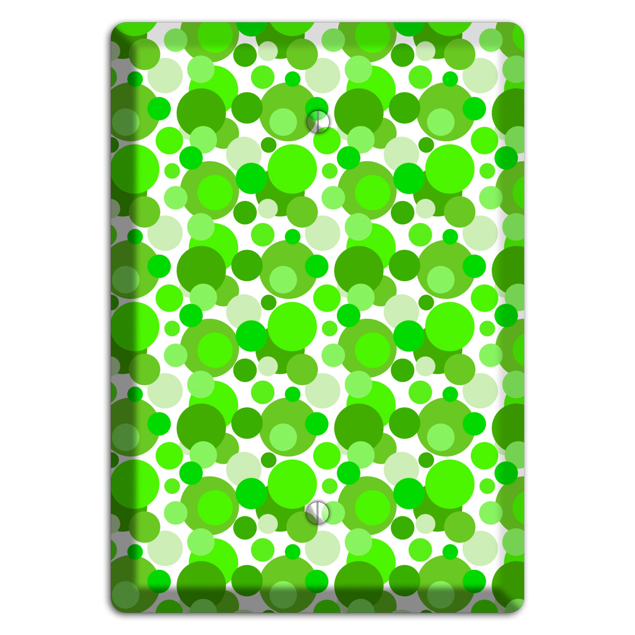 Multi Green Bubble Dots Blank Wallplate
