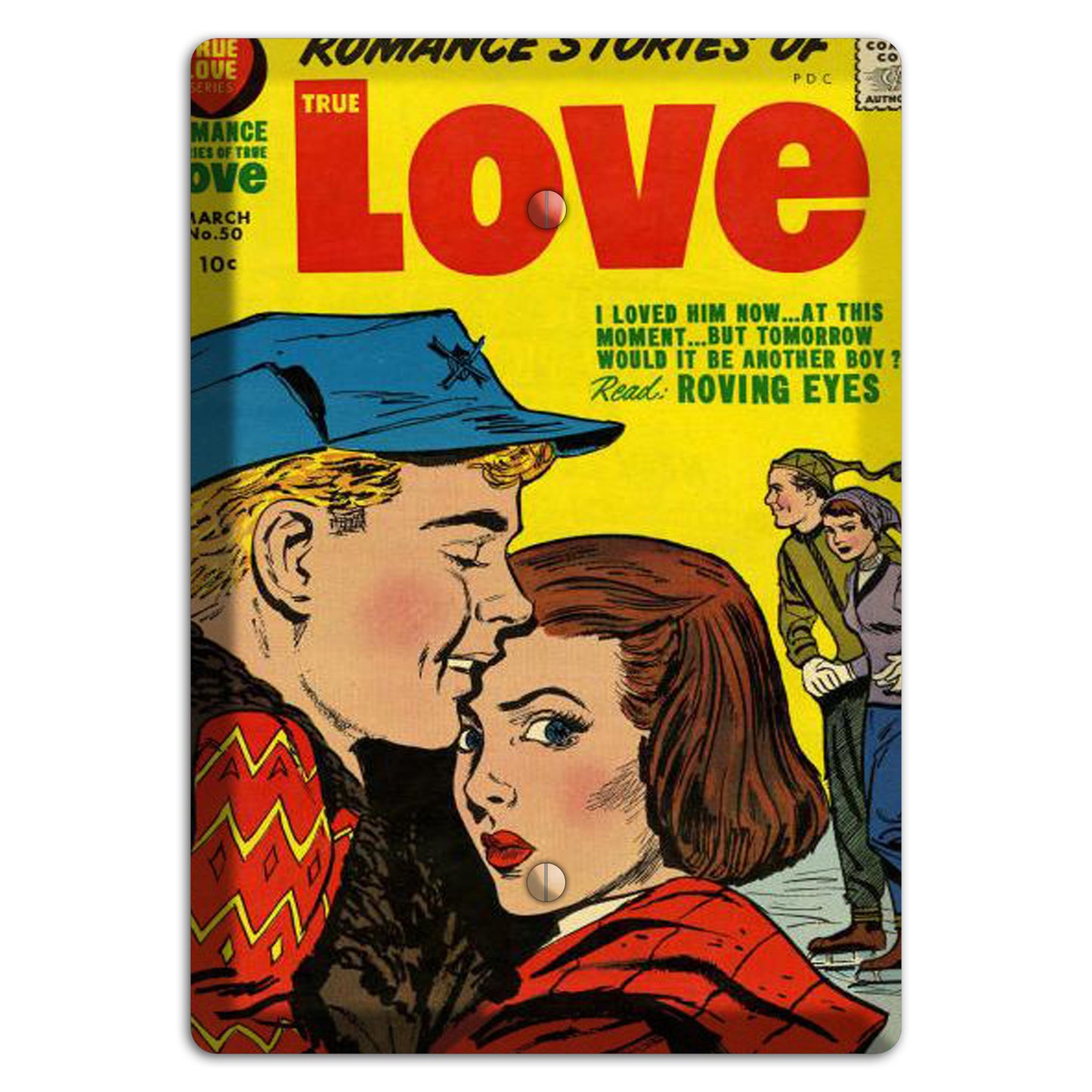 Love Vintage Comics Blank Wallplate