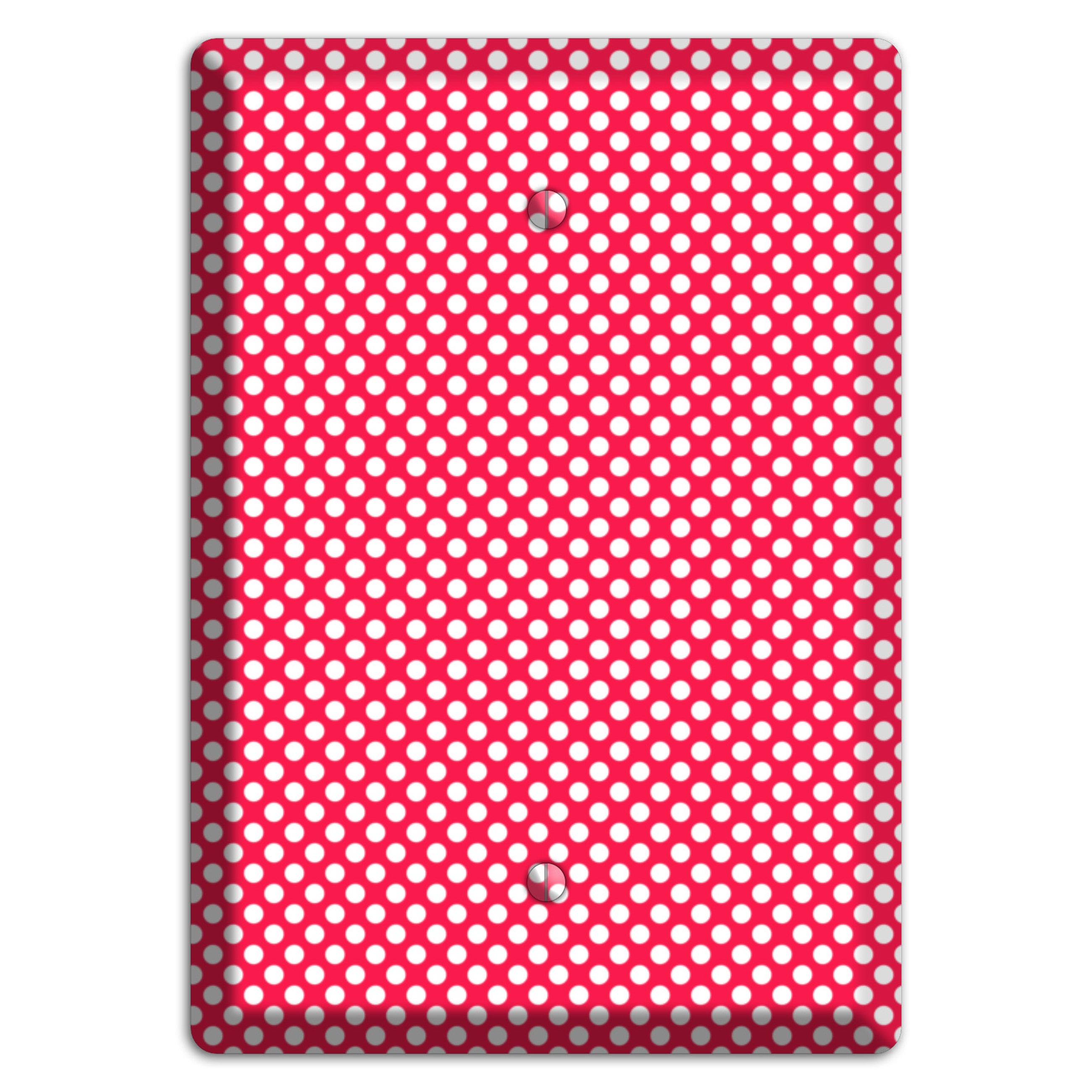Fuschia with Pink Tiny Polka Dots Blank Wallplate