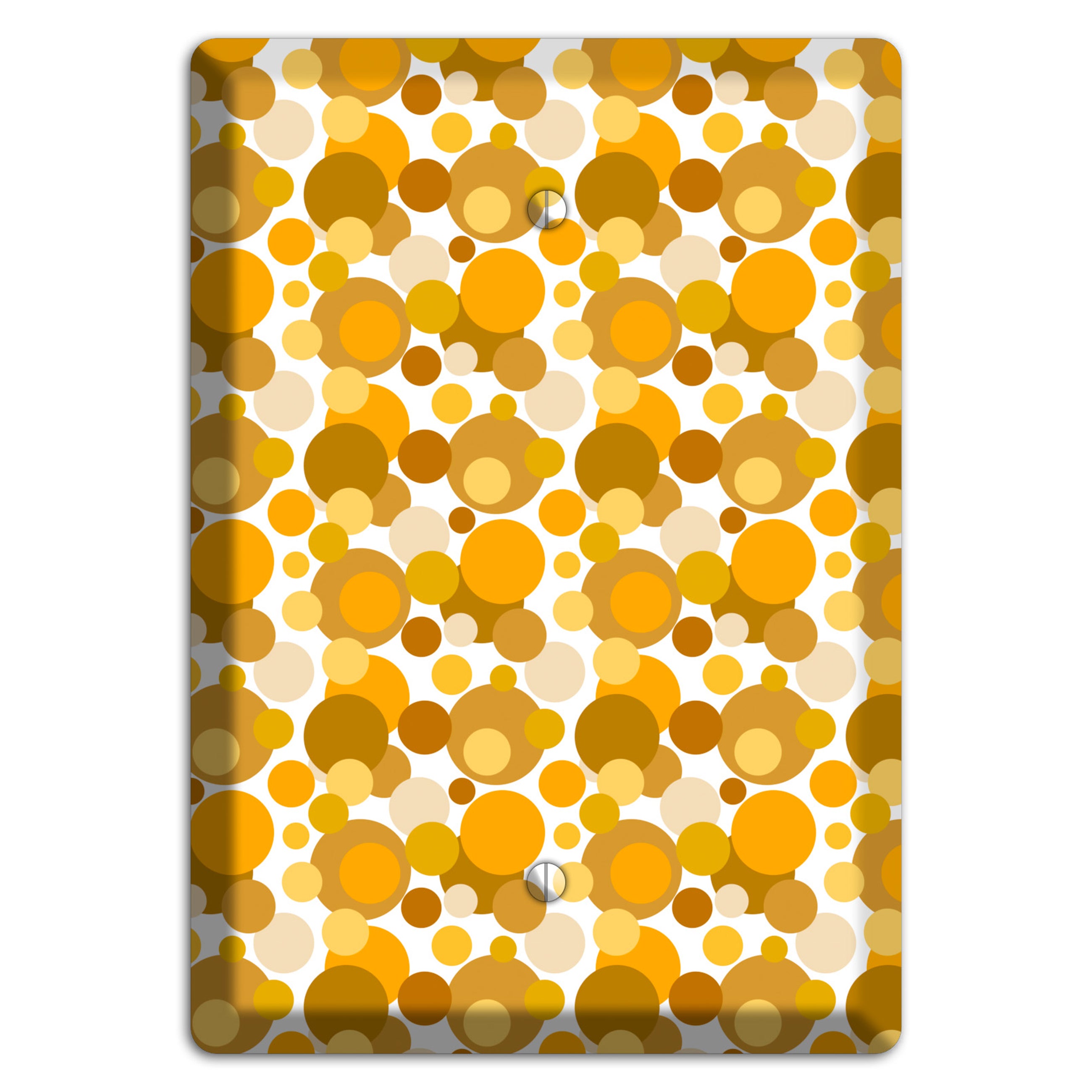 Multi Umber Bubble Dots Blank Wallplate