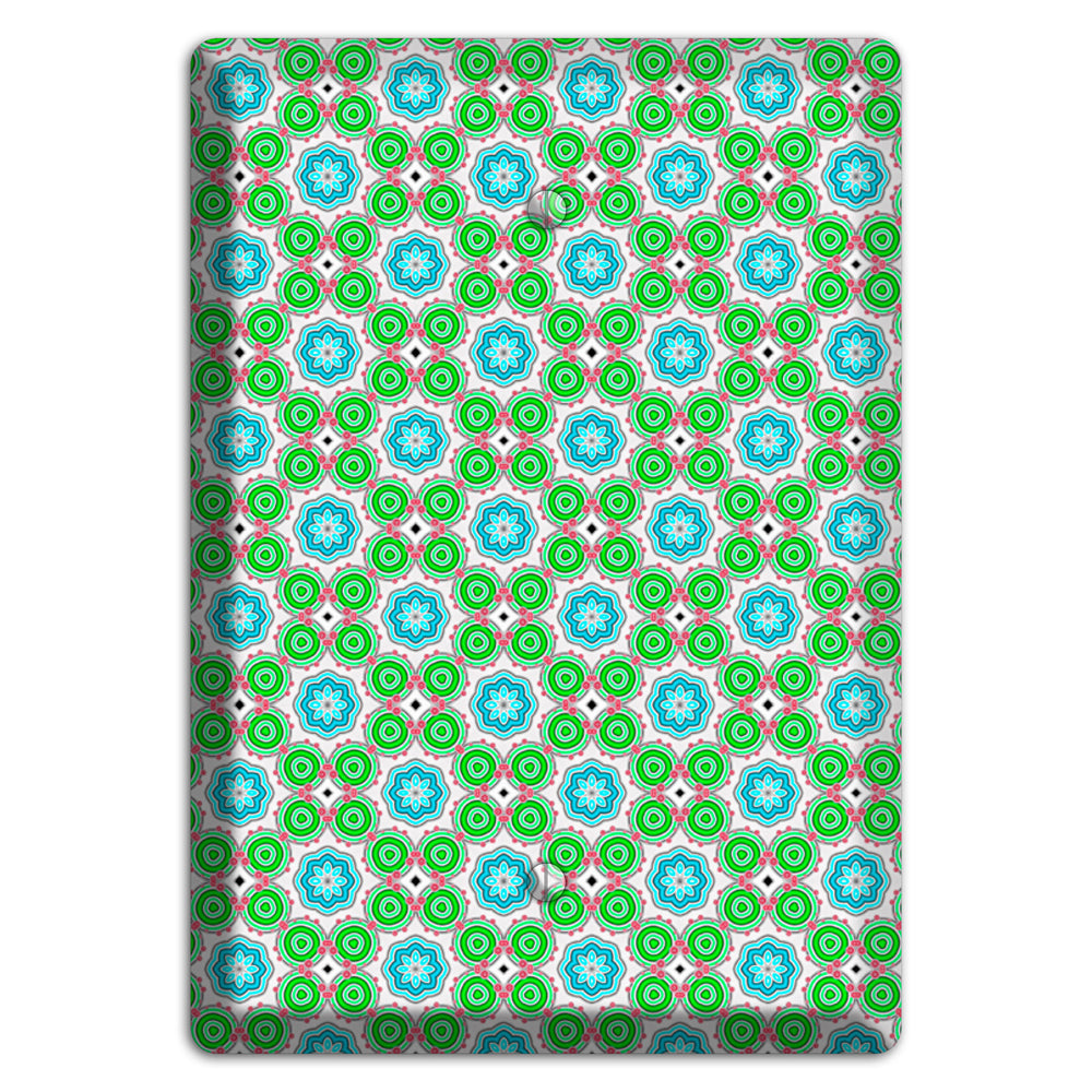 Green Foulard 5 Blank Wallplate