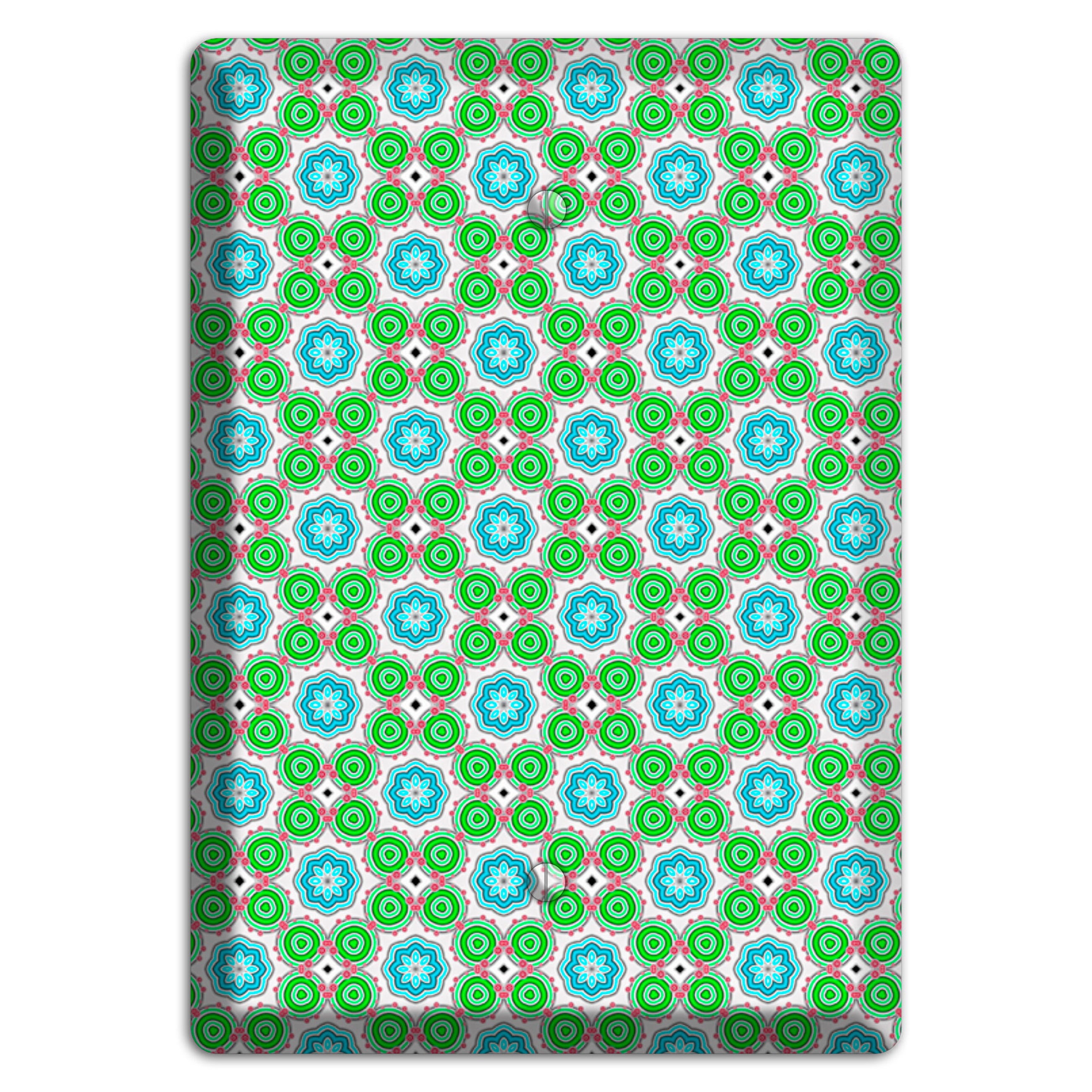 Green Foulard 5 Blank Wallplate