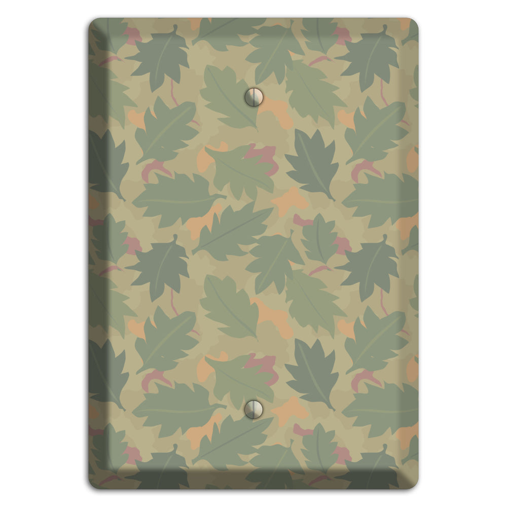 Wine Leaf Camo Blank Wallplate