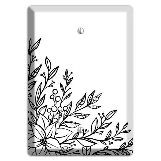 Hand-Drawn Floral 7 Blank Wallplate
