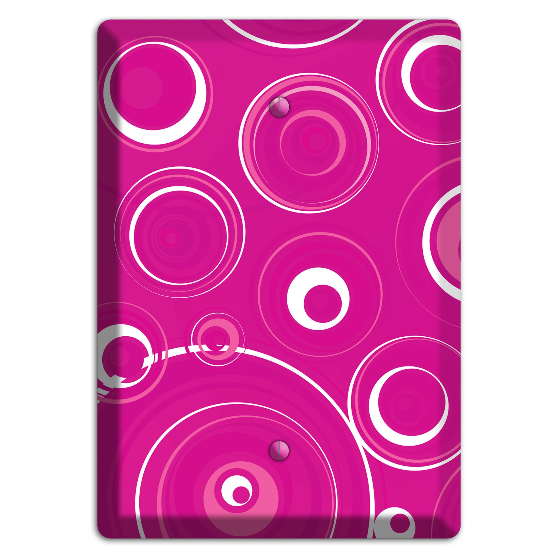 Dark Pink Circles Blank Wallplate