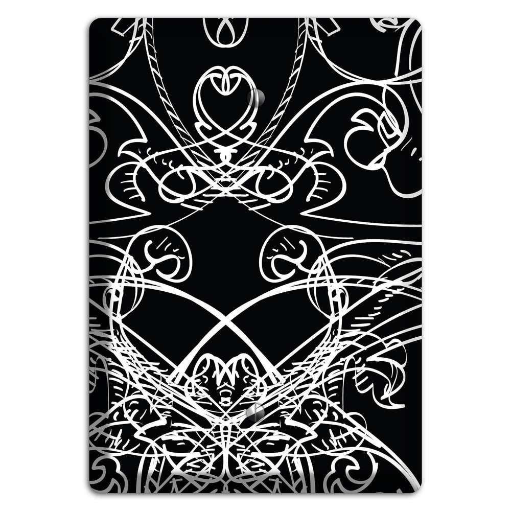 Black Deco Sketch Blank Wallplate
