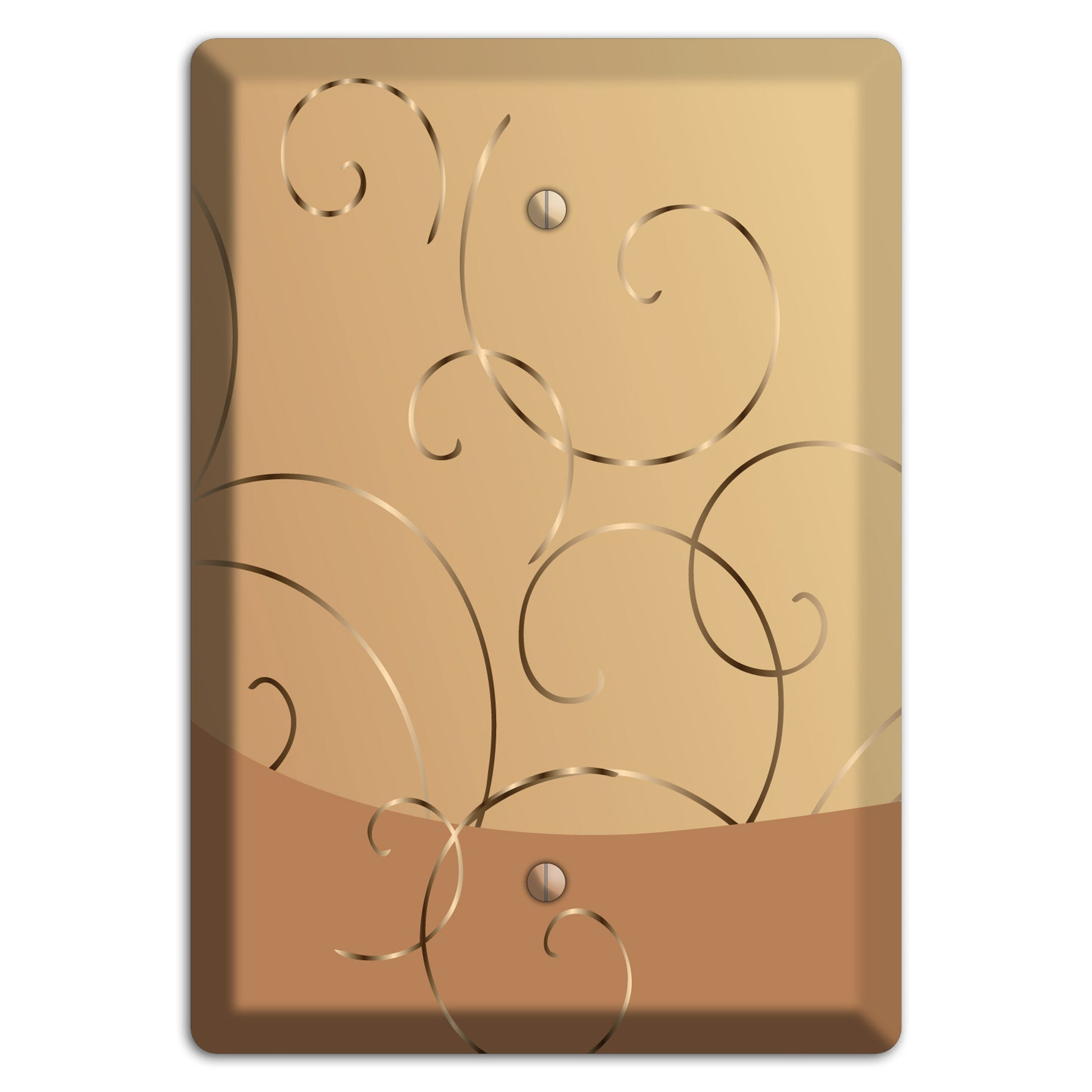 Light Brown and Beige Swirl Blank Wallplate