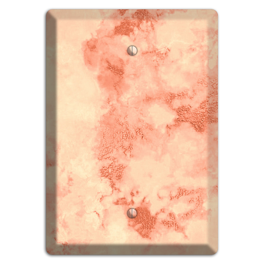 Apricot Peach Marble Blank Wallplate