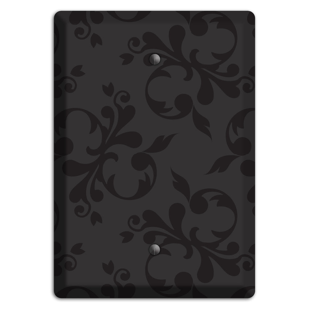 Black Victorian Toile Blank Wallplate