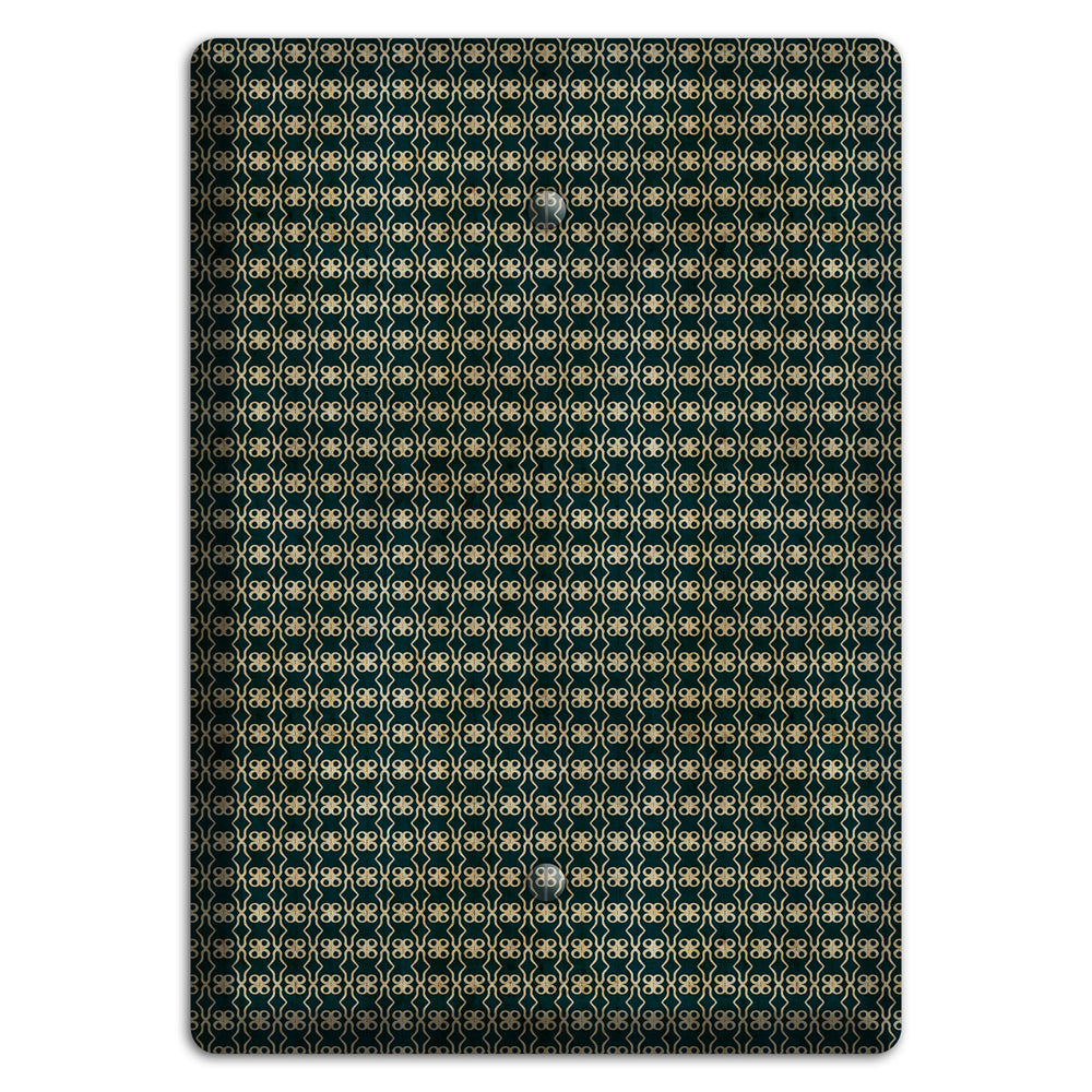 Dark Green Grunge Tiny Tiled Tapestry 2 Blank Wallplate