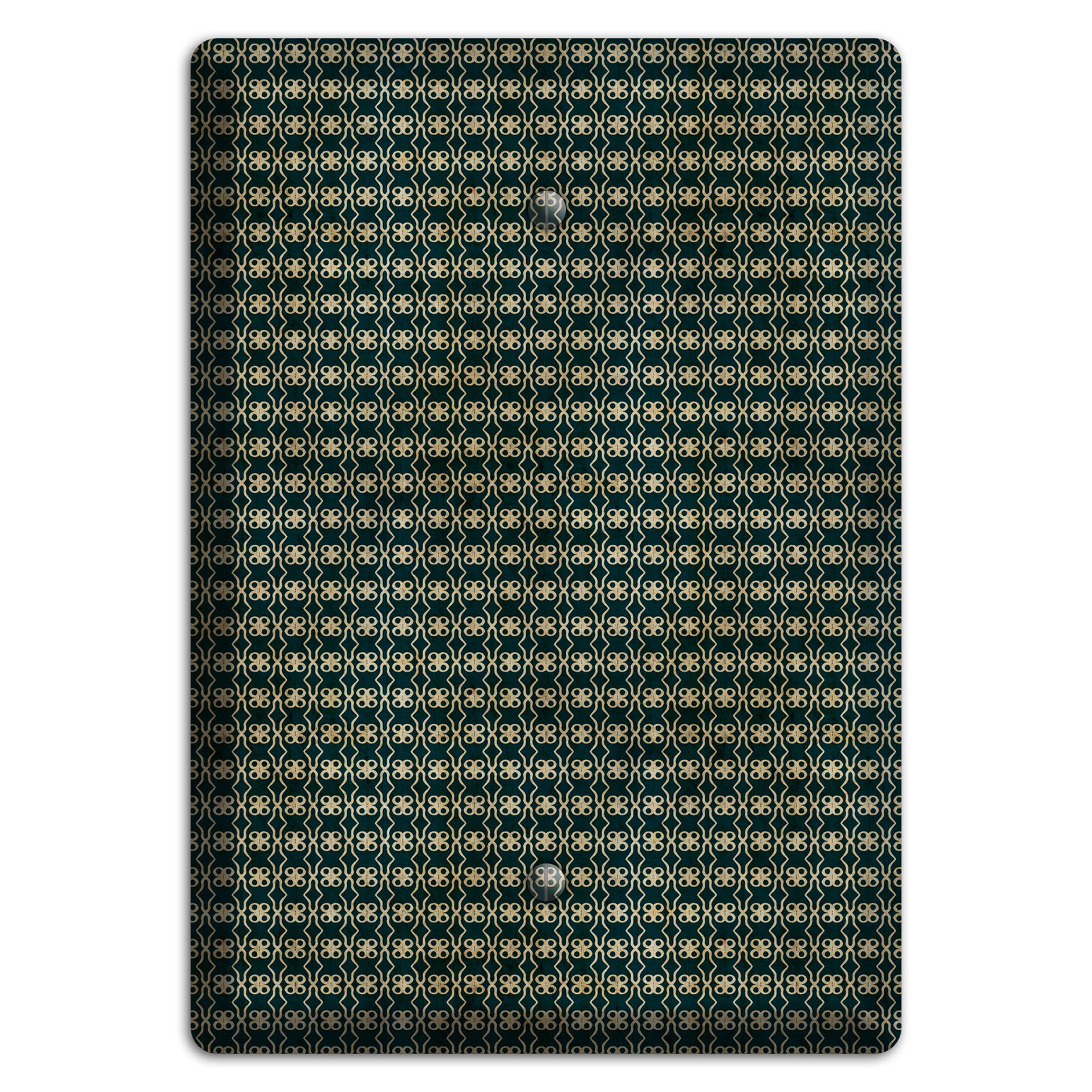 Dark Green Grunge Tiny Tiled Tapestry 2 Blank Wallplate