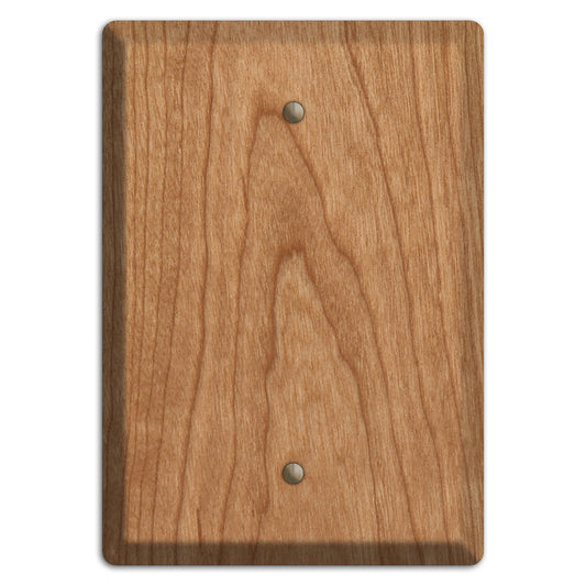 Cherry Wood Single Blank Cover Plate