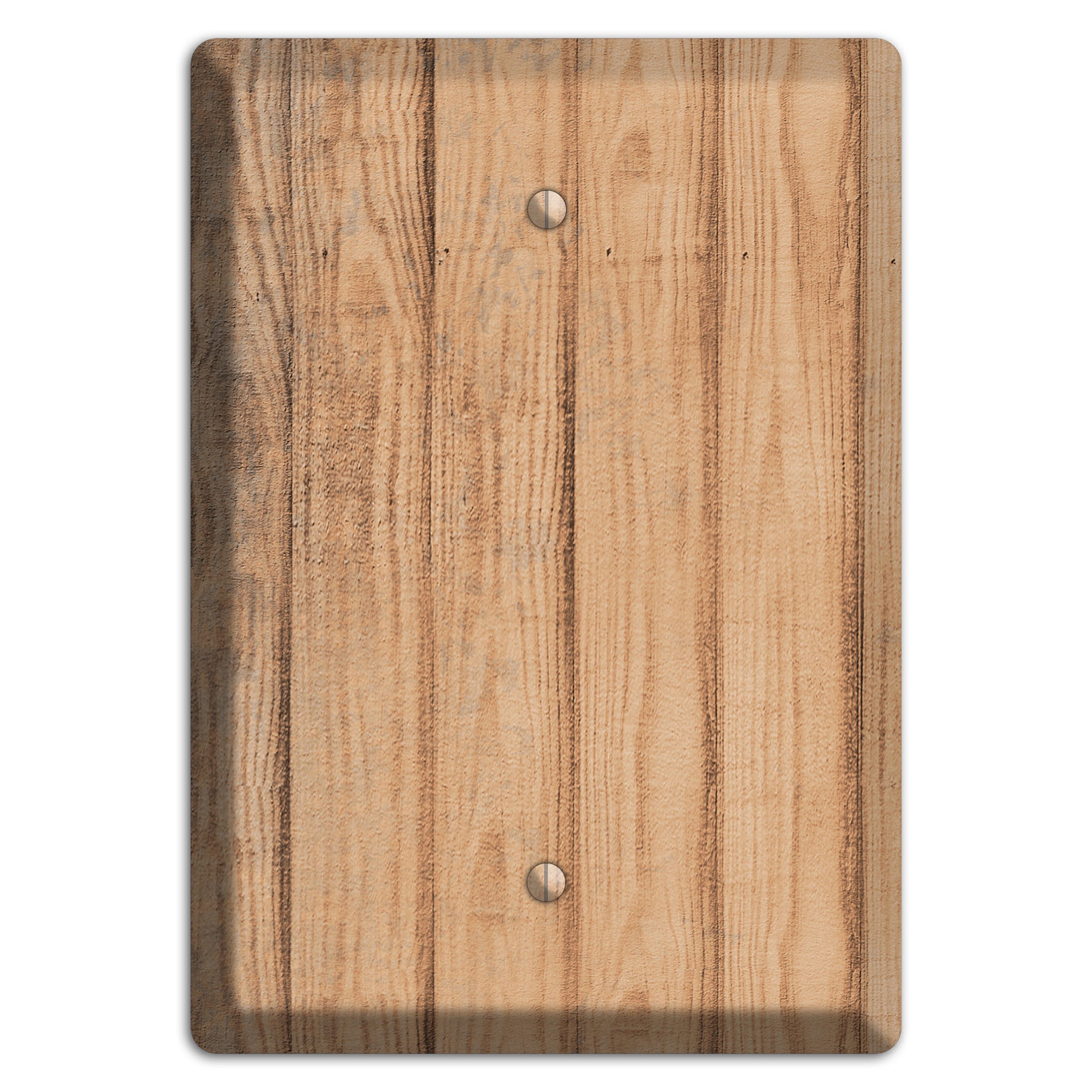 Tan Weathered Wood Blank Wallplate