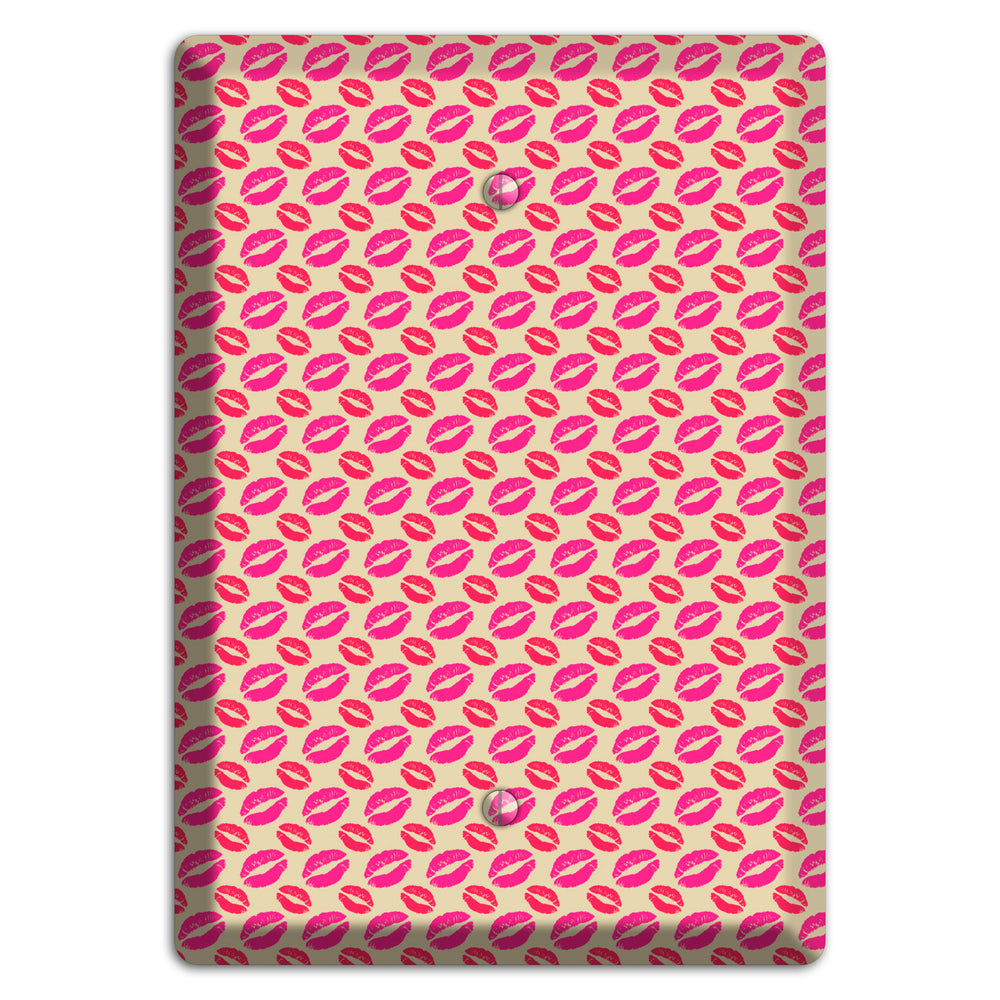 Pink and Red Kisses Blank Wallplate