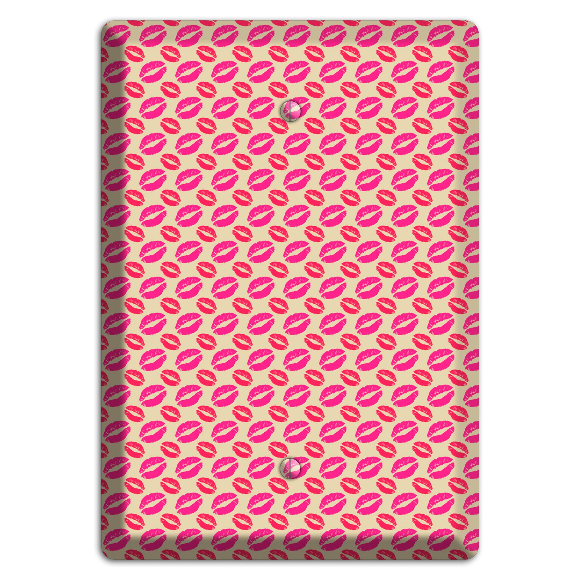 Pink and Red Kisses Blank Wallplate