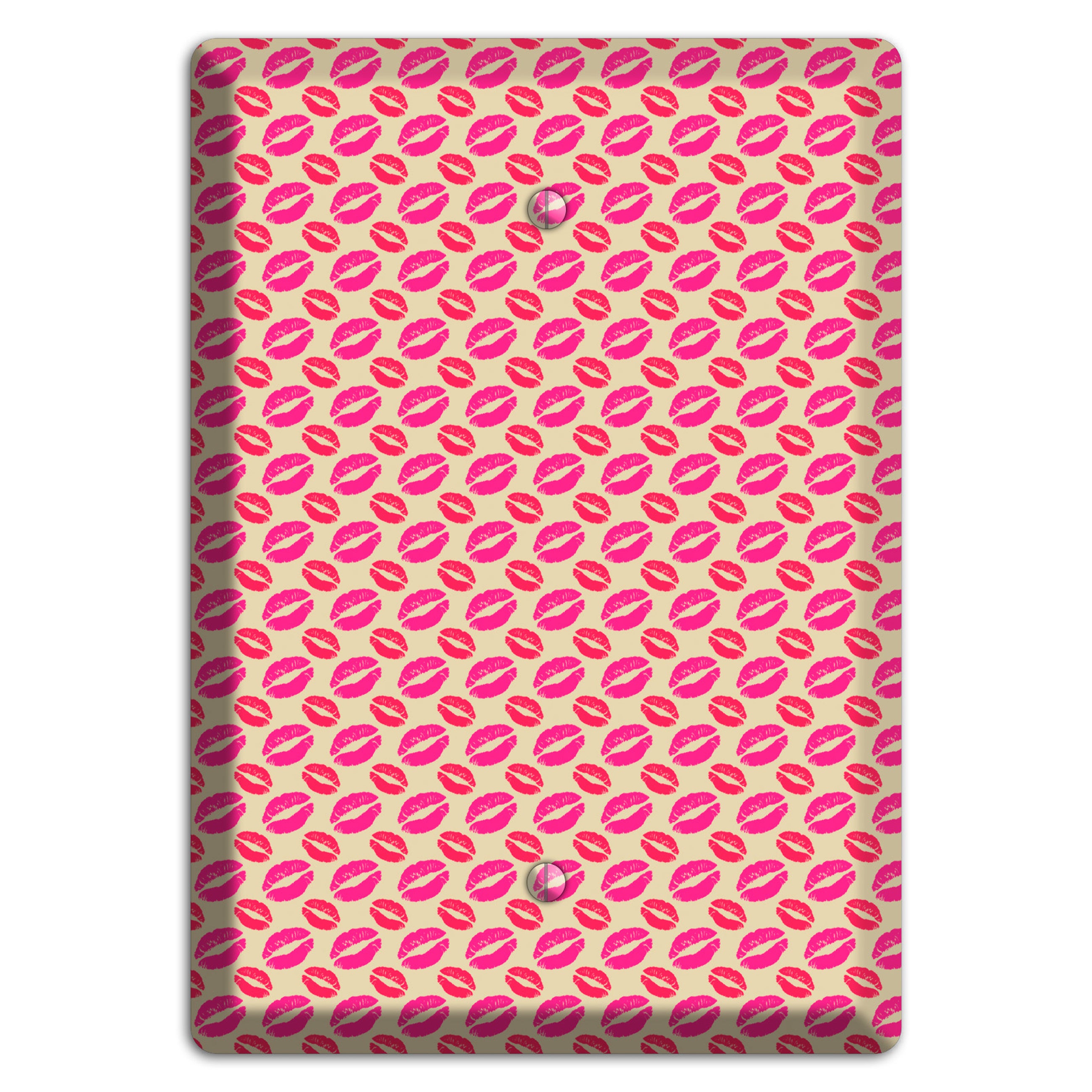 Pink and Red Kisses Blank Wallplate