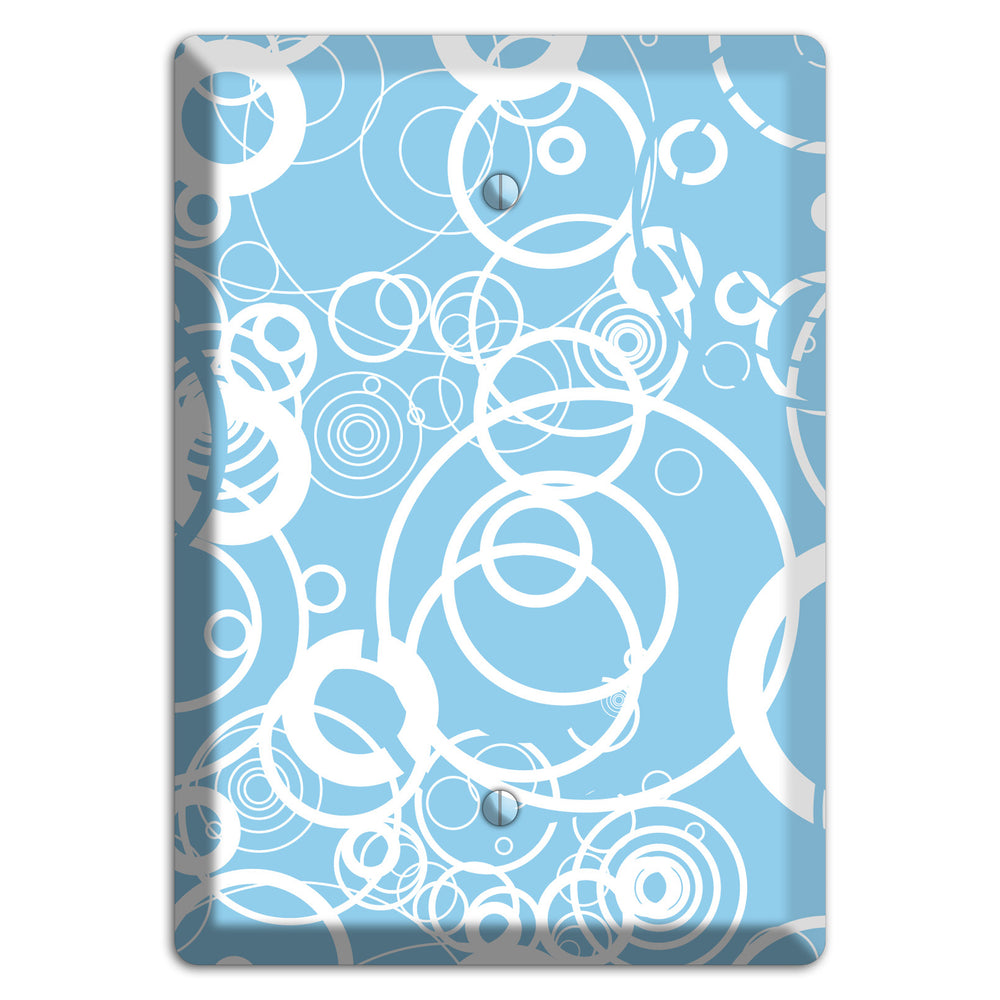 Light Blue Circles Blank Wallplate