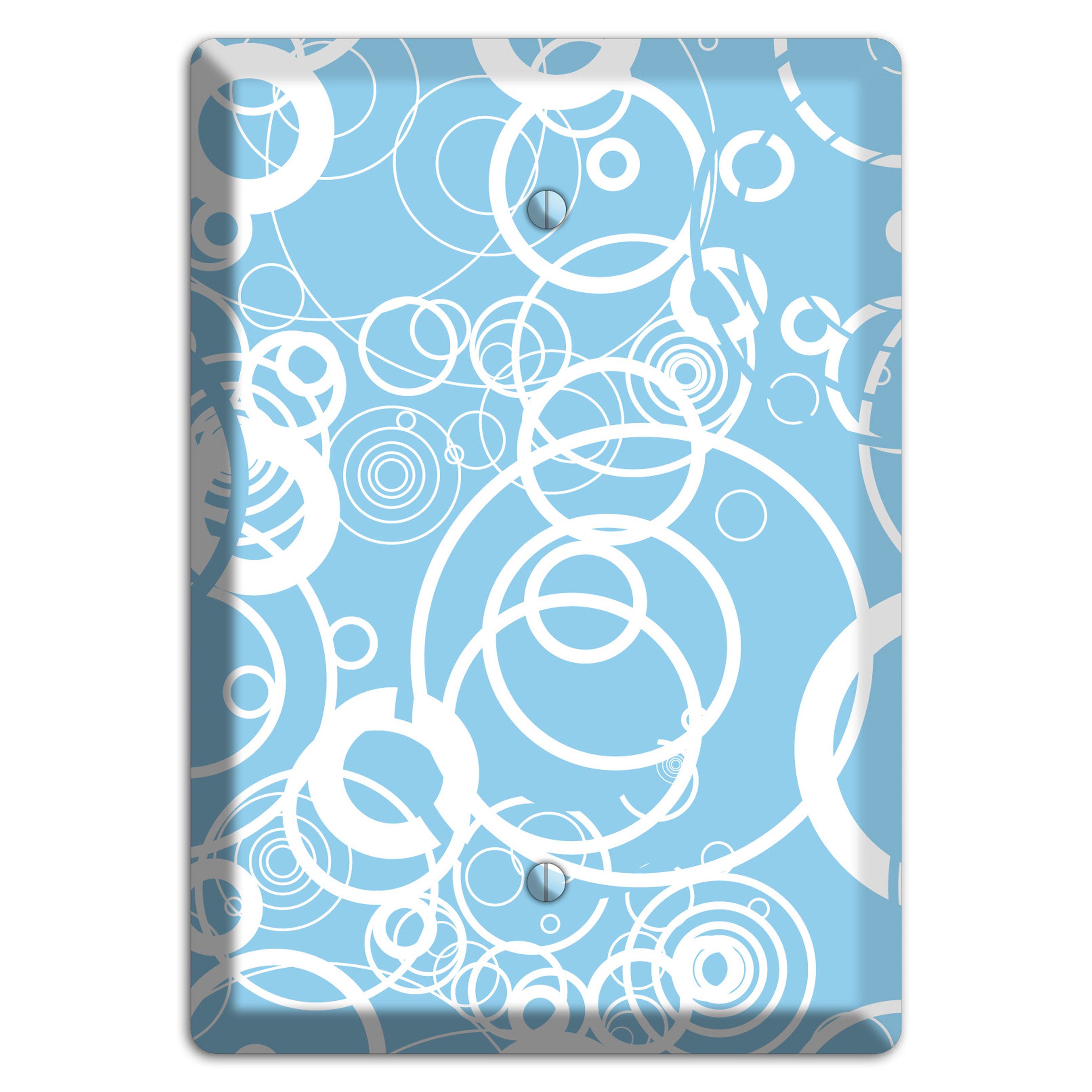 Light Blue Circles Blank Wallplate