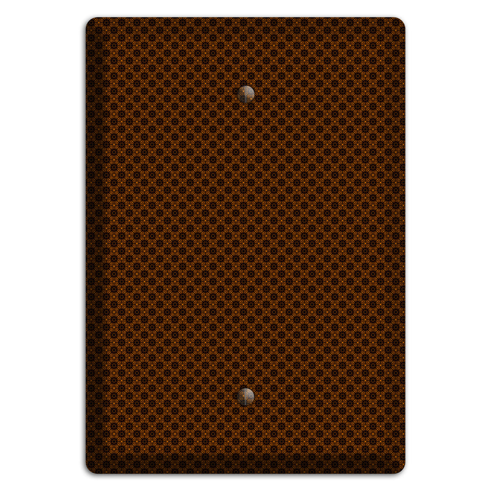 Brown Geometric Blank Wallplate