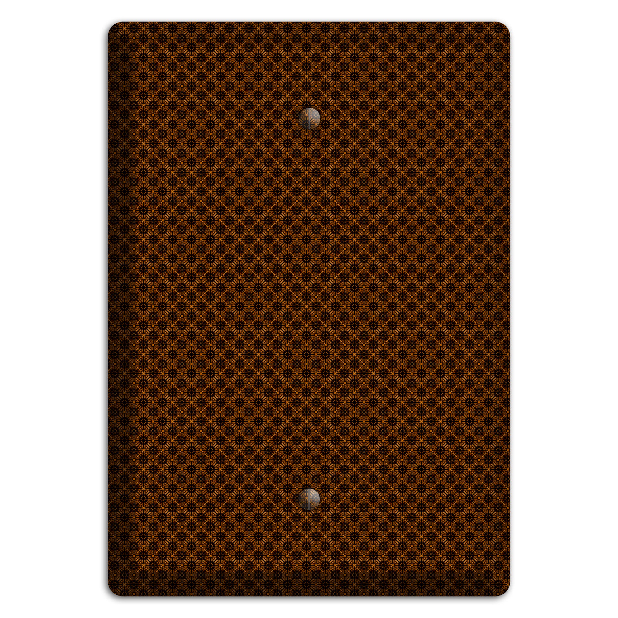 Brown Geometric Blank Wallplate