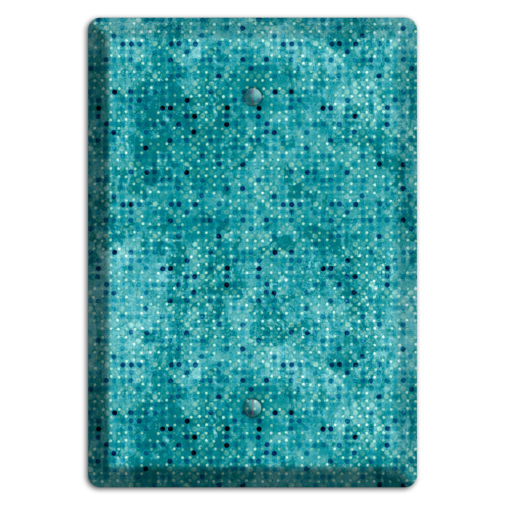 Turquoise Grunge Small Tile Blank Wallplate