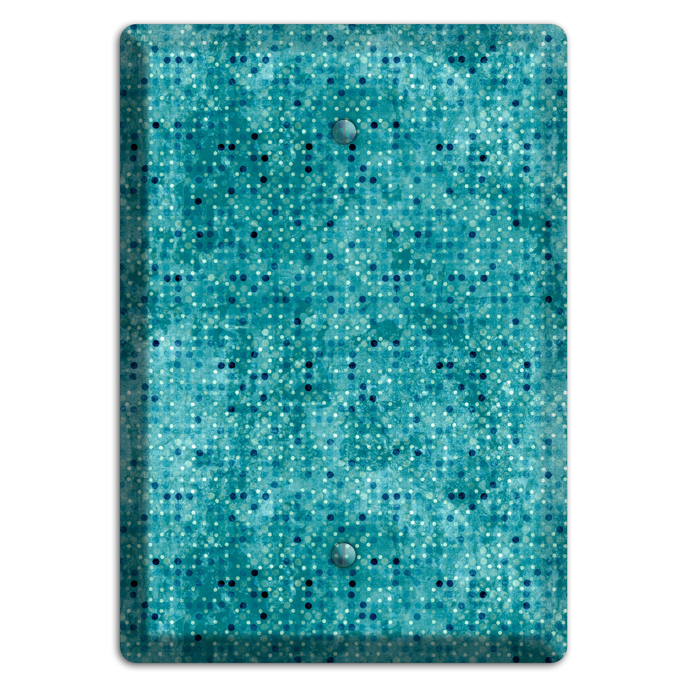 Turquoise Grunge Small Tile Blank Wallplate