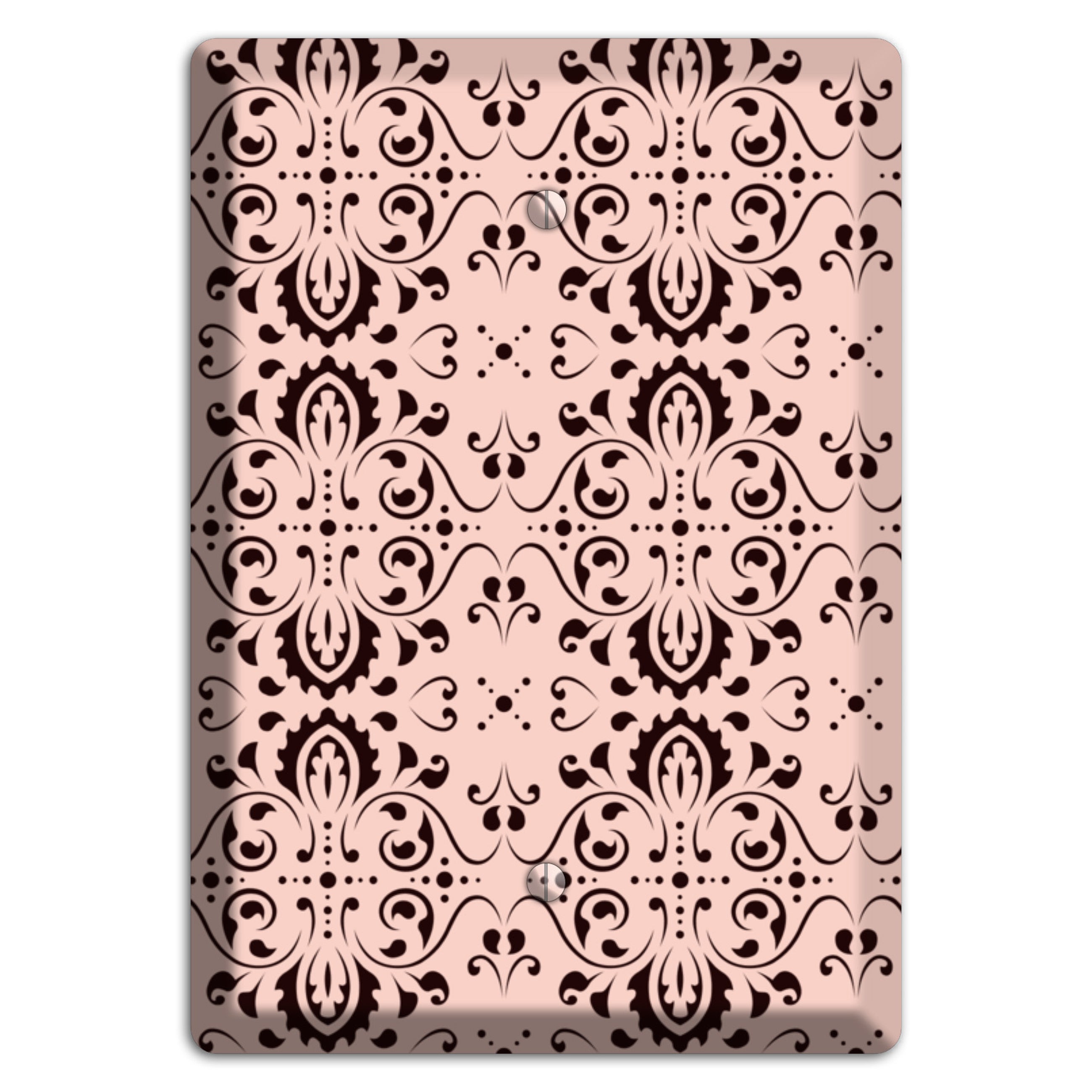 Coral Tapestry Cartouche Blank Wallplate