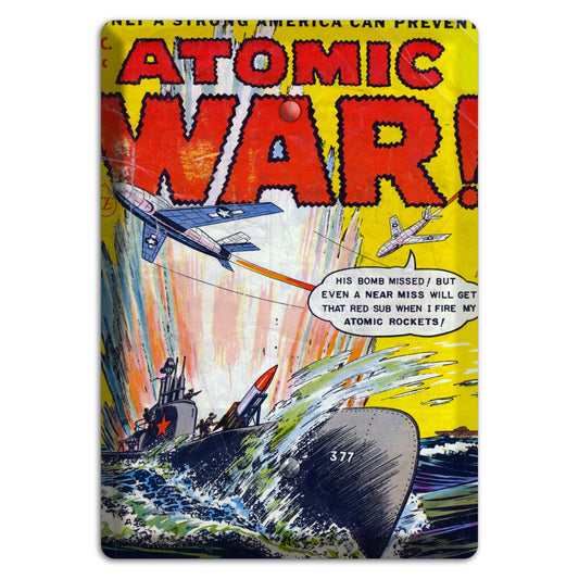 Atomic War Vintage Comics Blank Wallplate