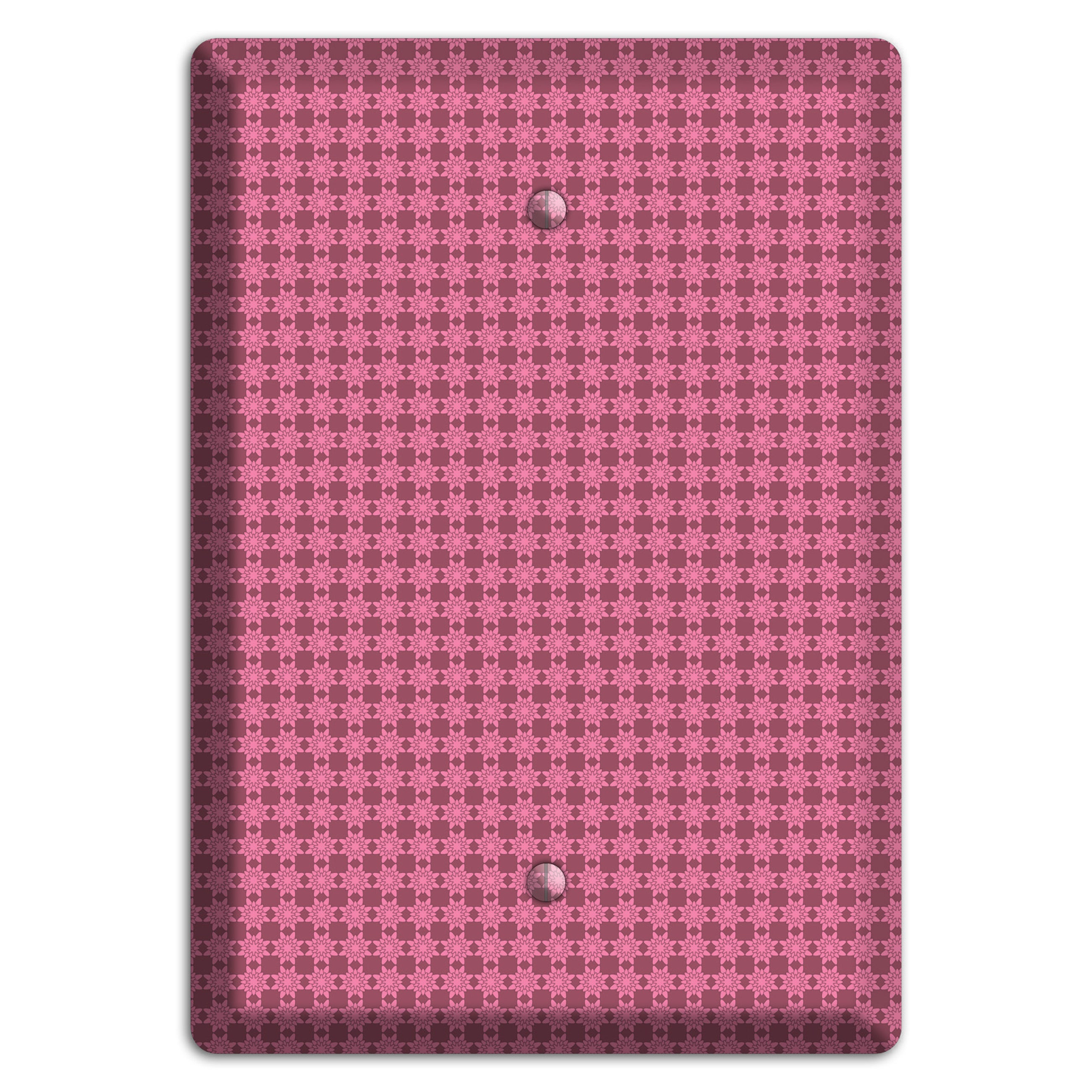 Multi Pink Tiled Blank Wallplate