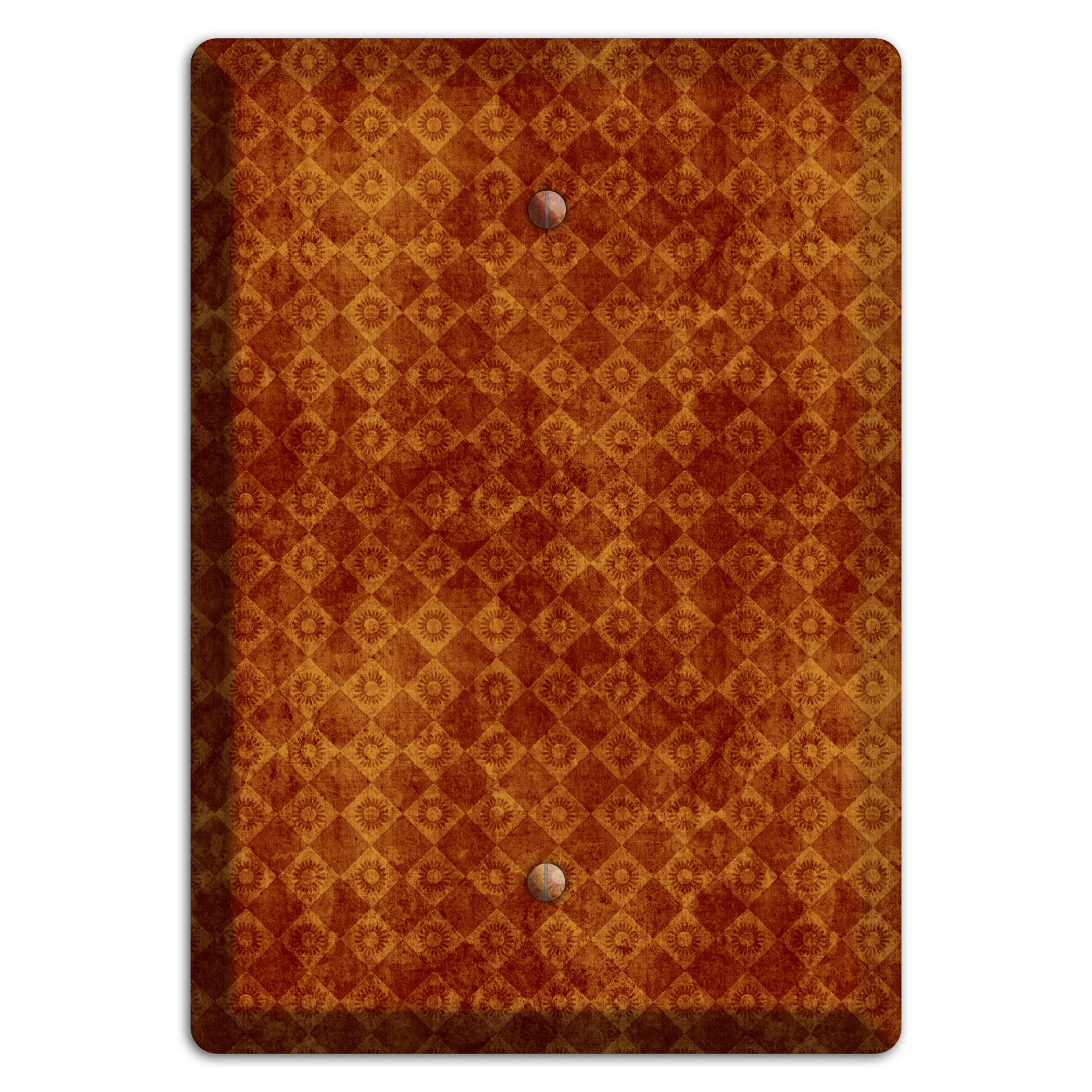 Maroon Diamond Circles Blank Wallplate