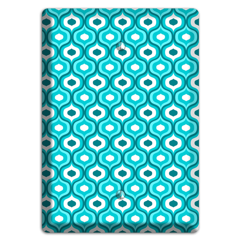 Multi Turquoise Double Scallop 2 Blank Wallplate
