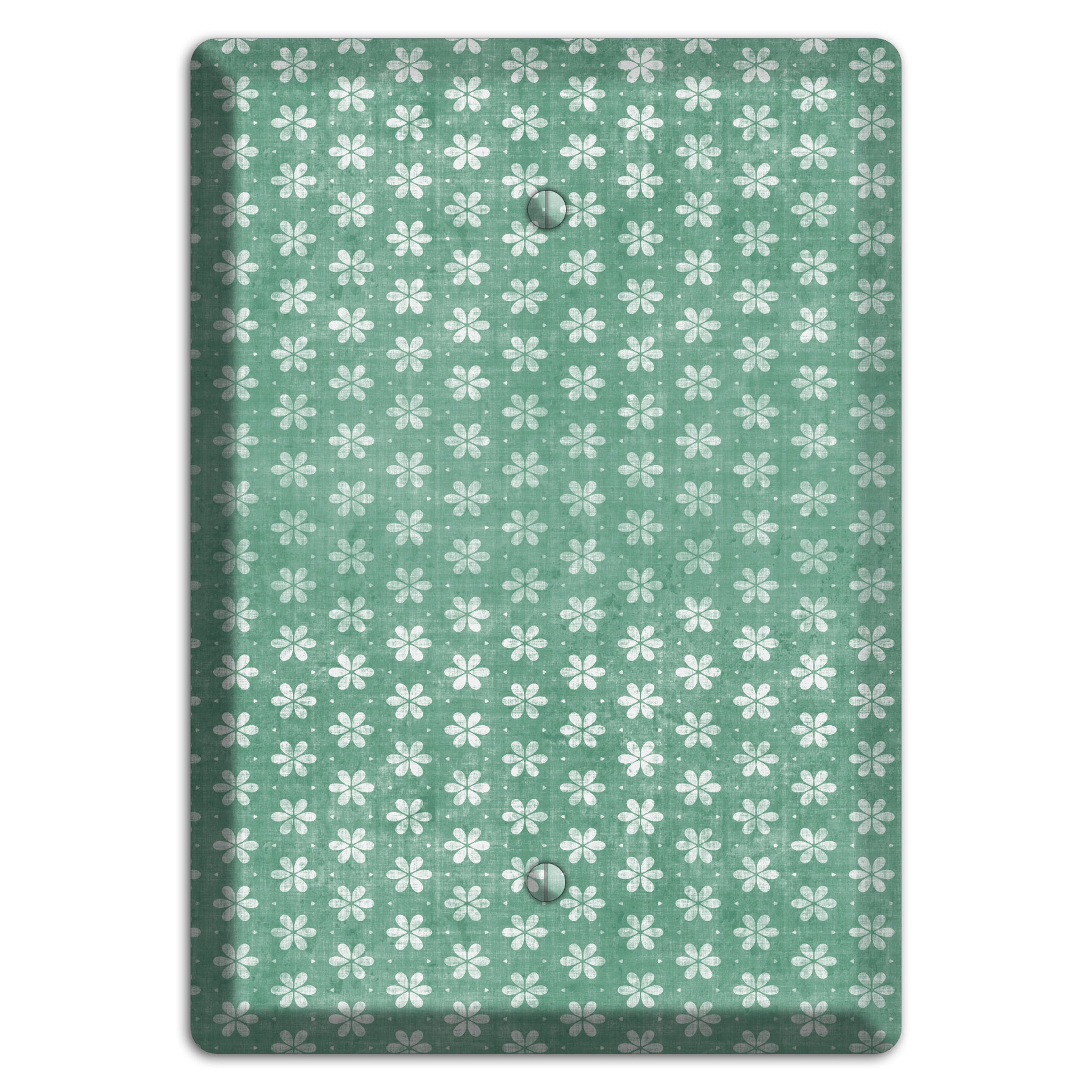 Mustard Grunge Floral Contour Blank Wallplate