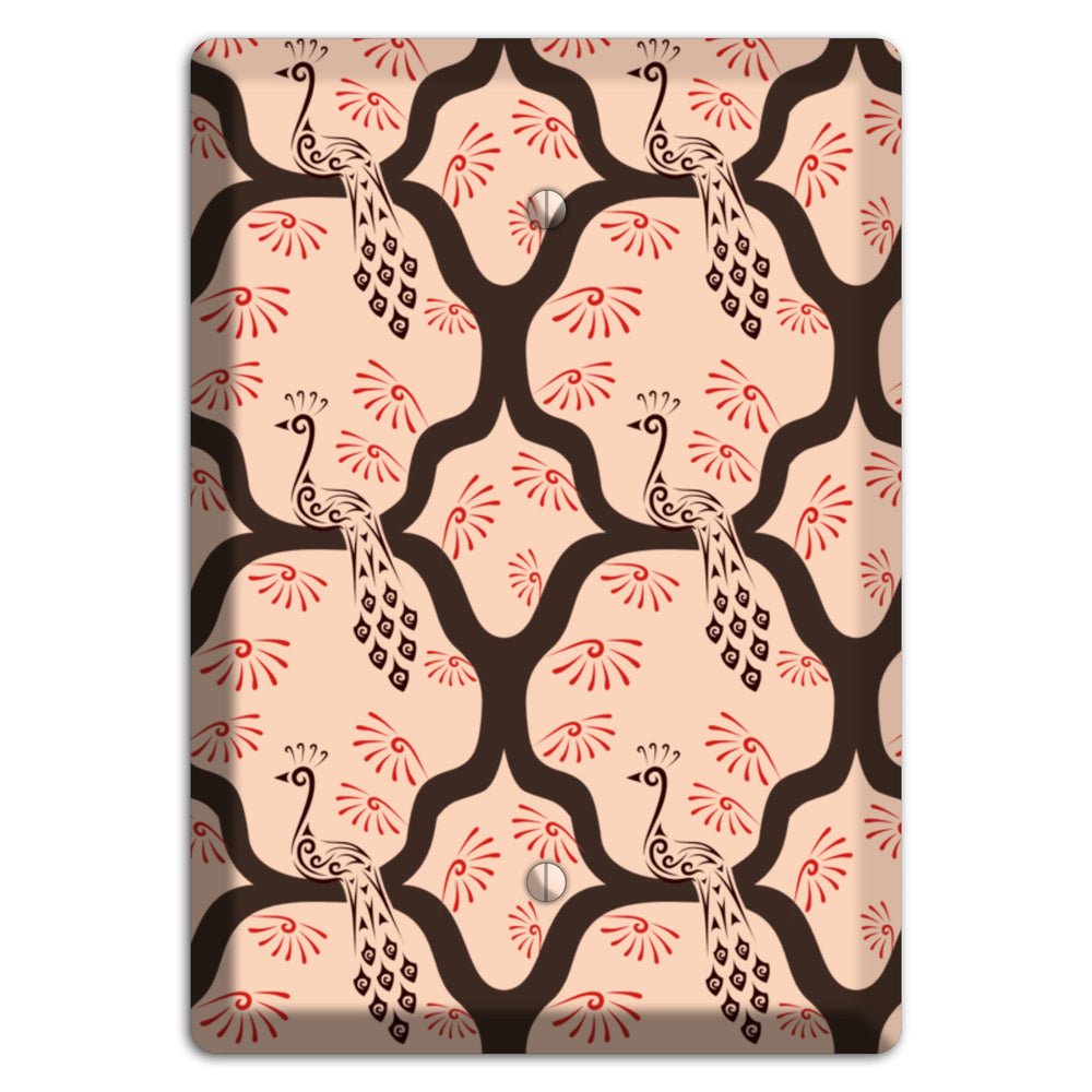 Light Quatrefoil Peacock Blank Wallplate