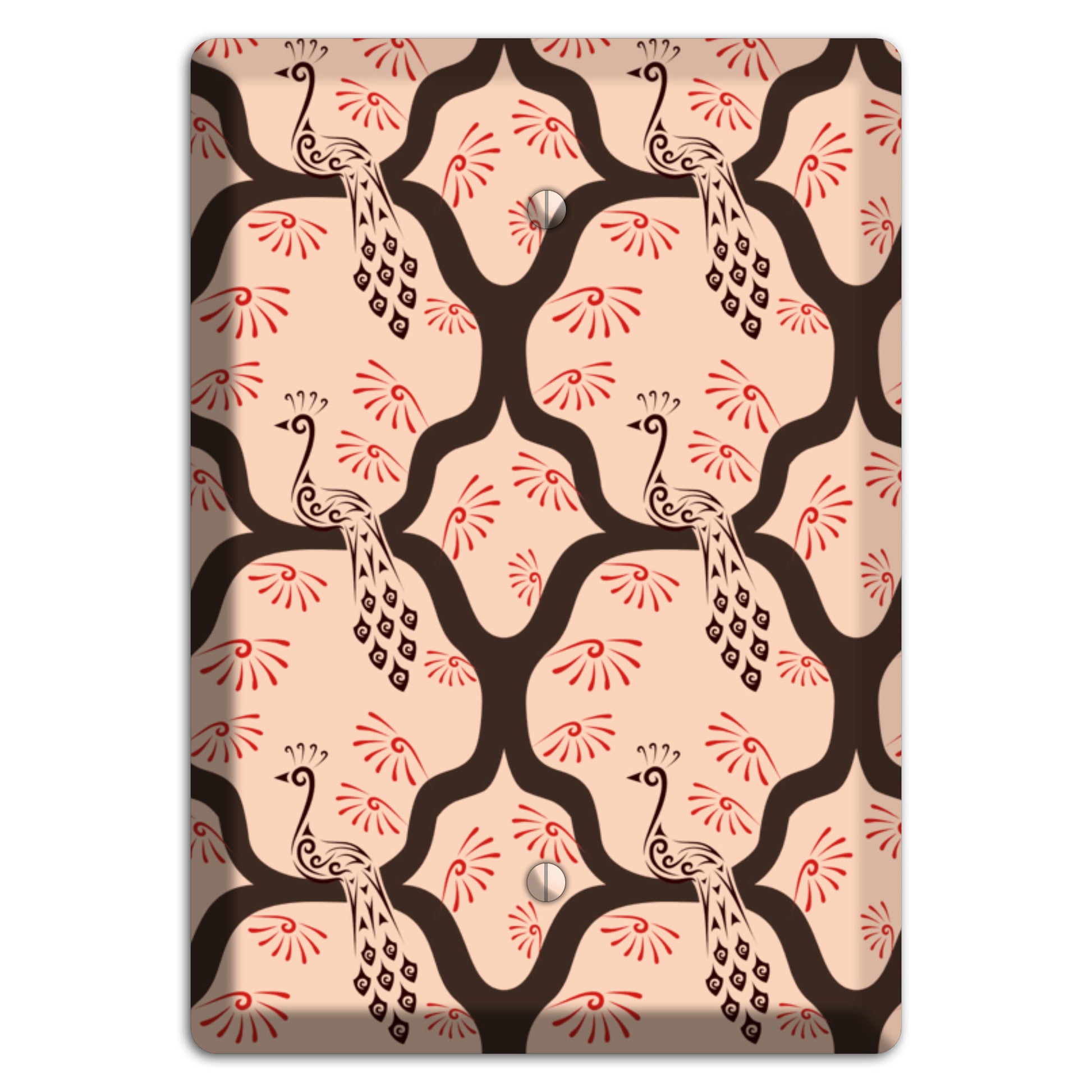 Light Quatrefoil Peacock Blank Wallplate