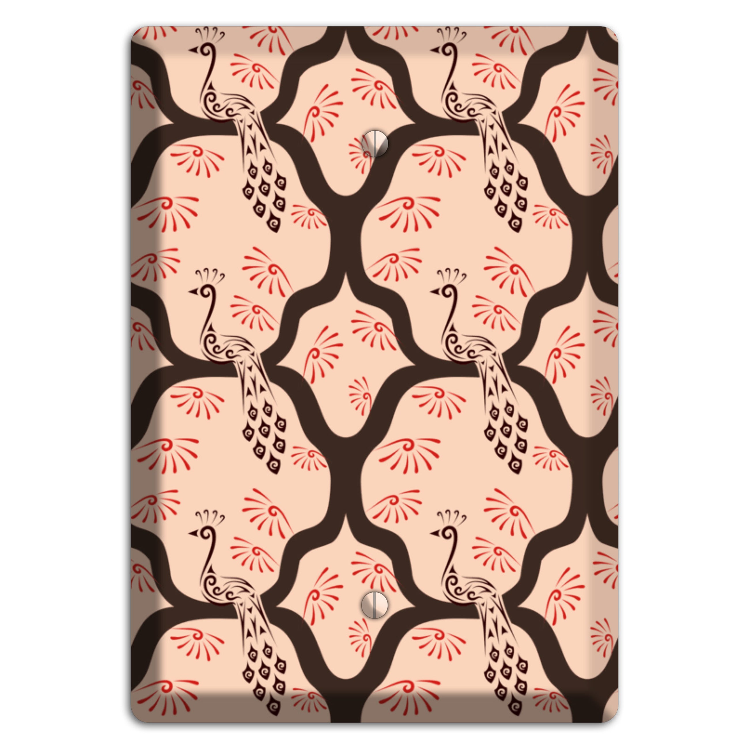 Light Quatrefoil Peacock Blank Wallplate