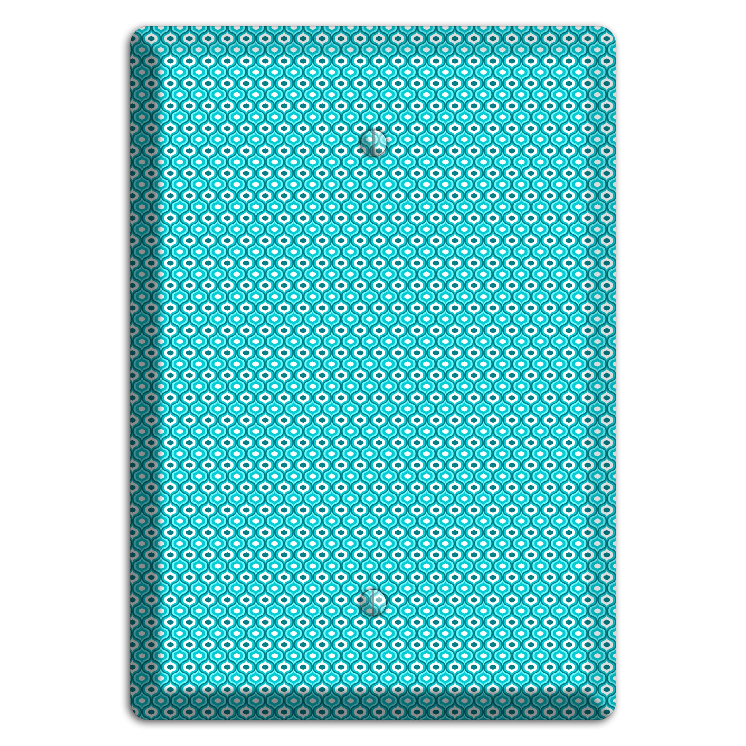 Turquoise Tiny Double Scallop Blank Wallplate