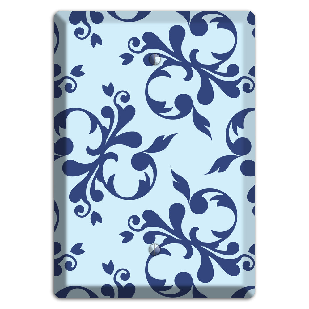 Blue Victorian Toile Blank Wallplate