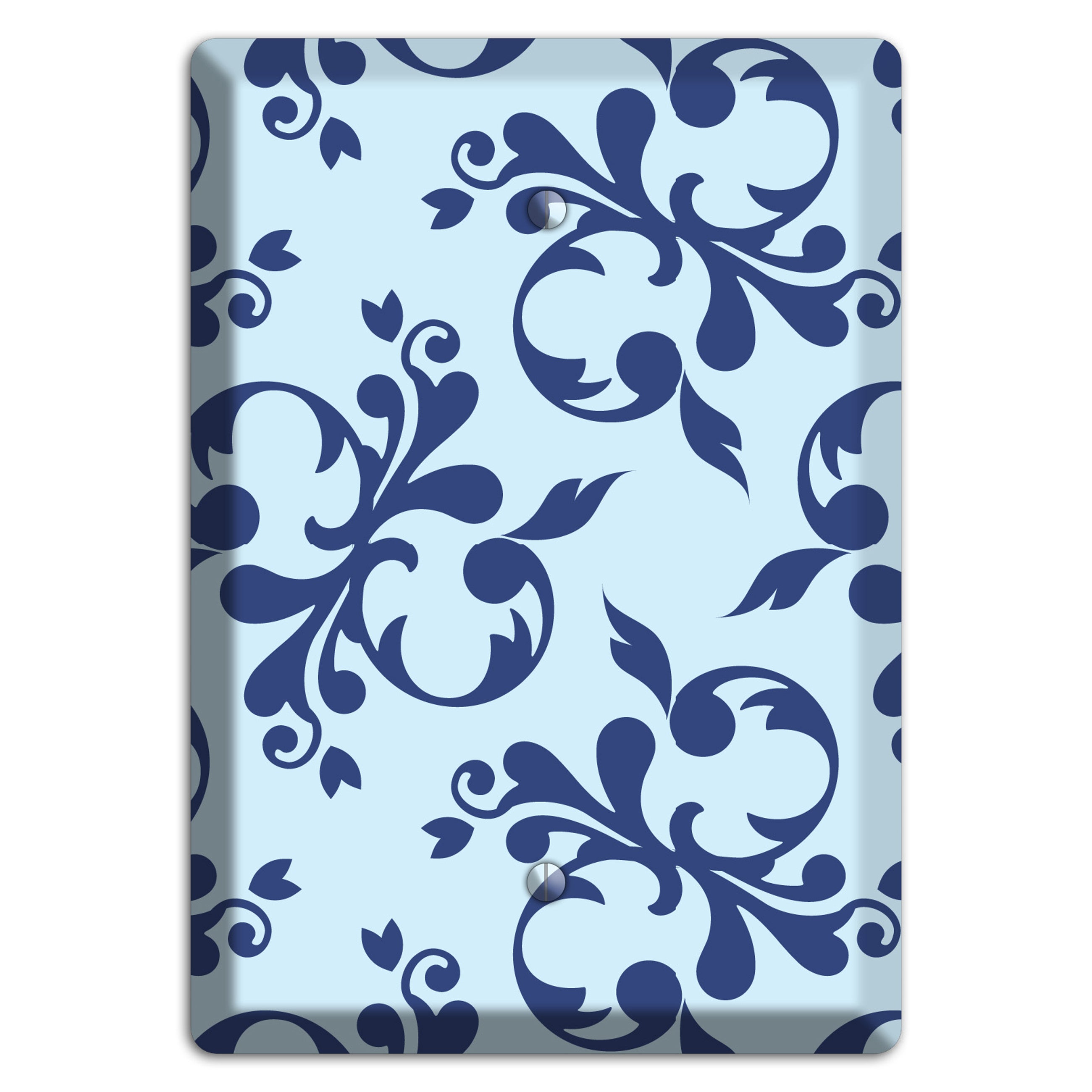 Blue Victorian Toile Blank Wallplate